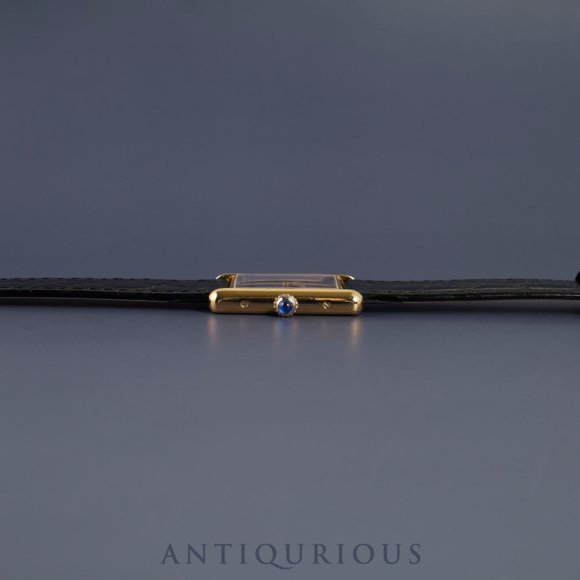 カルティエ マストタンク LM 6 81006 クォーツ Cal.- SV925 革 純正尾錠(GP) グレー飛びローマン文字盤(SWISS MADE表記)1982年頃~1995年頃 カルティエブティックにてコンプリートサービス済み 新品仕上げ済み