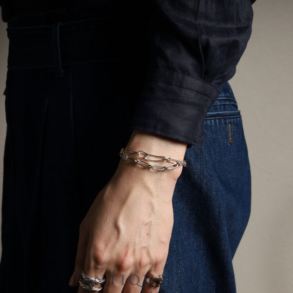 Hermes Chaine d'Ancre Punk ST Bracelet, wrist circumference approximately 16cm, SV925, box, 21 years engraved