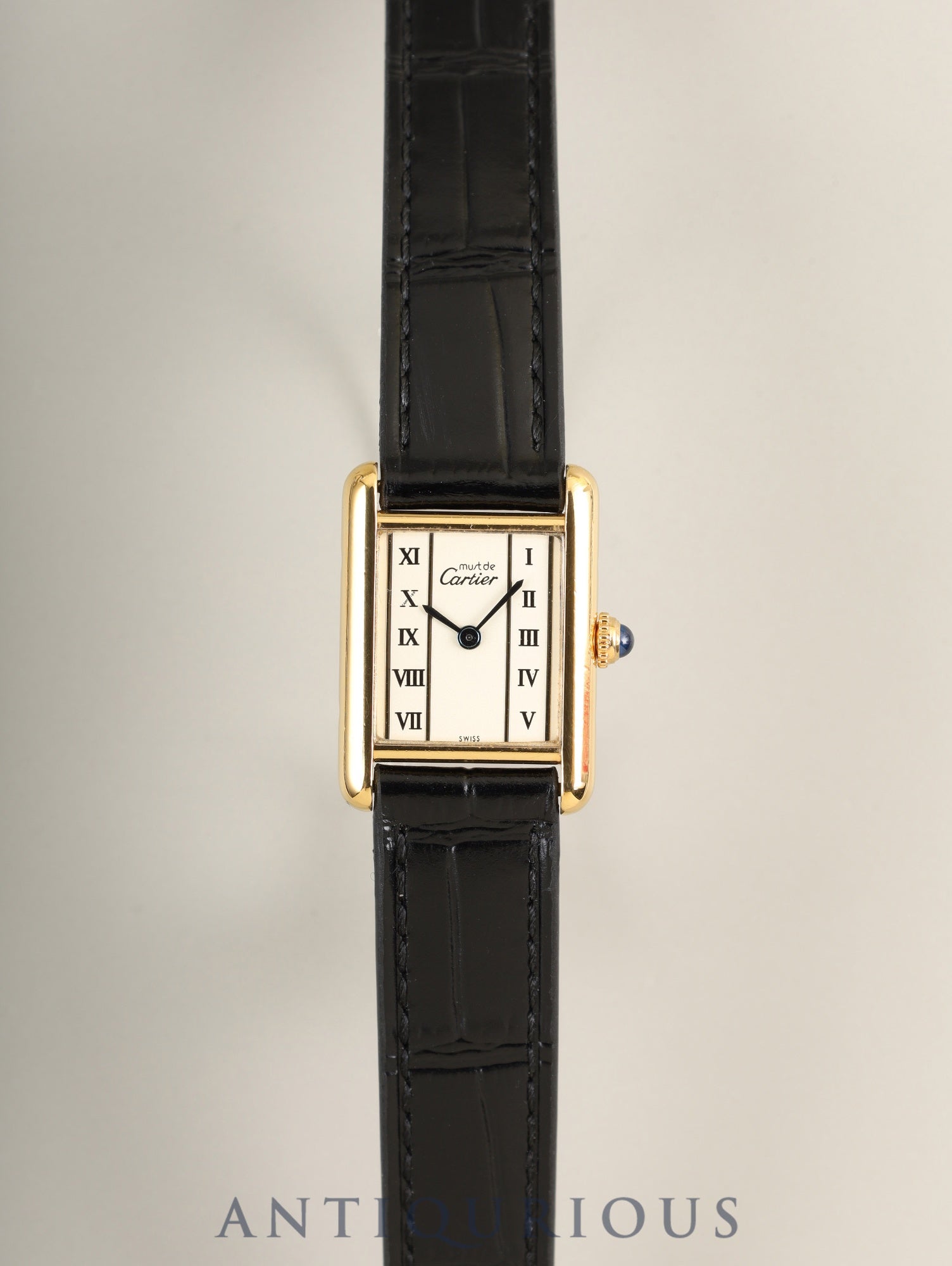カルティエ マストタンク SM W1006354 / 5057001 クォーツ Cal.057 SV925 革 純正ピンバックル(GP)ストレートローマン文字盤(SWISS表記) オーバーホール済み