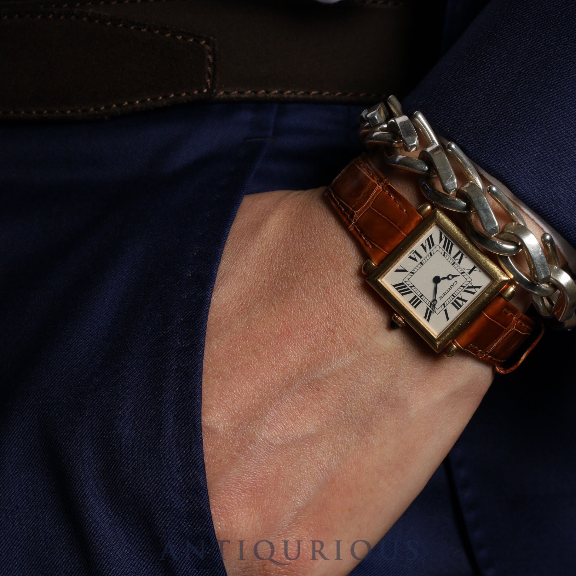 Cartier Tank Obu LM QZ W1512256
