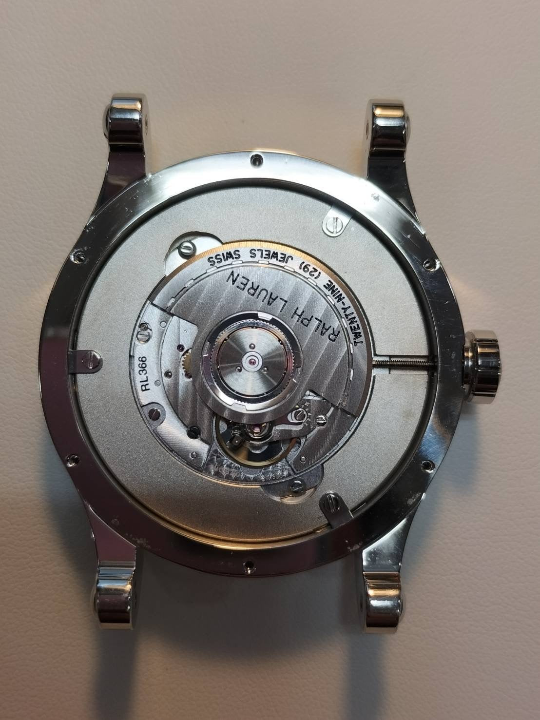 Ralph Lauren Sporting Classic Chronometer RLR0220706 / K02203 Automatic Cal.RL366 SS Leather Genuine Buckle (SS) Black Dial Genuine Replacement Belt Overhauled