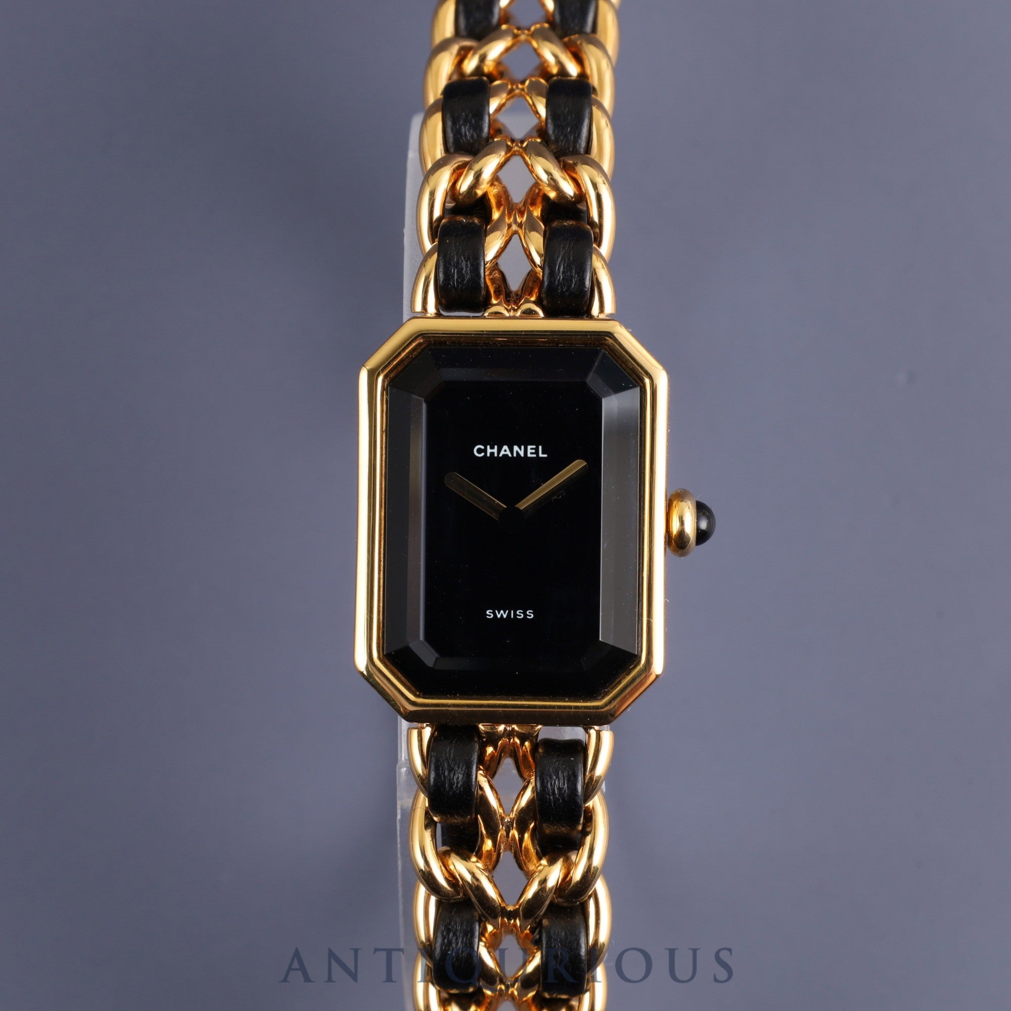 Chanel Premiere S H0001 Quartz Cal.976.001 GP GP/Leather Black Dial Overhauled