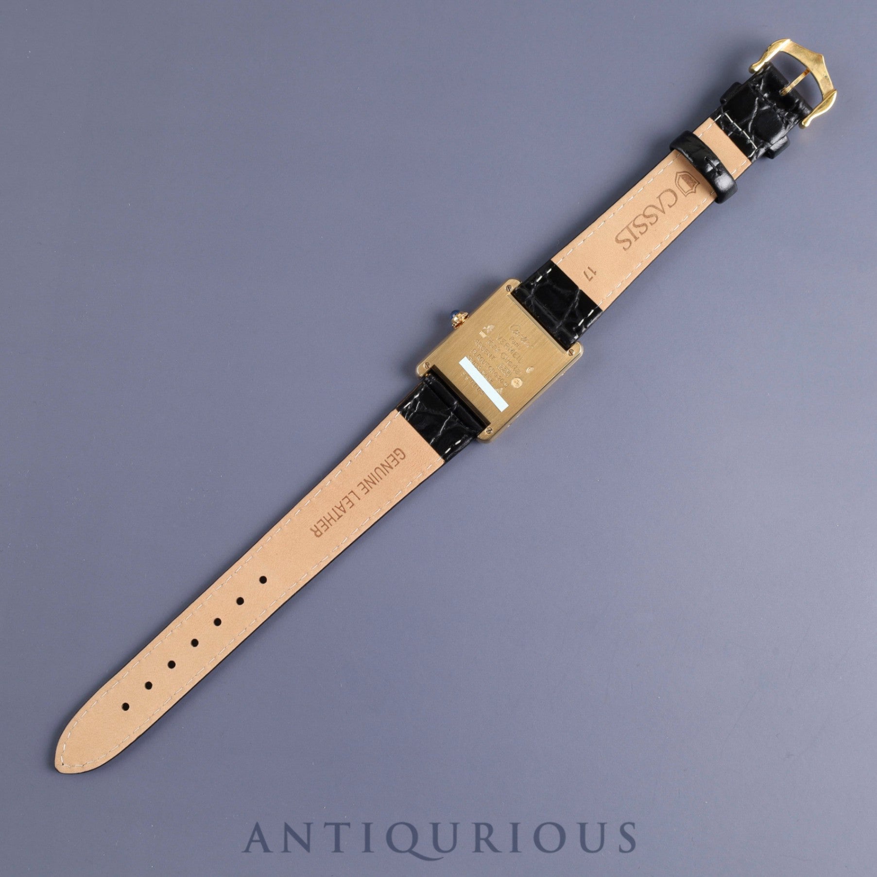 Cartier Must Tank LM 590005 Quartz Cal.90 SV925 Leather Genuine Buckle (GP) Ivory Roman Dial Overhauled and Finished to Like New