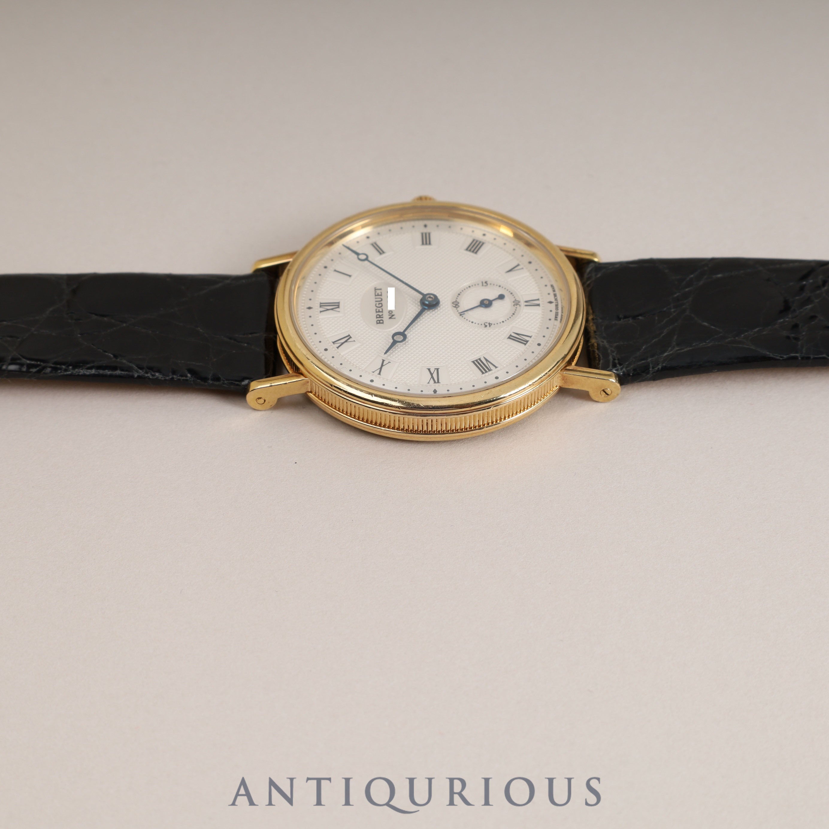 ブレゲ 3917 クラシック 3917 手巻き Cal.818/5 750YG 革 純正尾錠(750)シルバー文字盤 箱