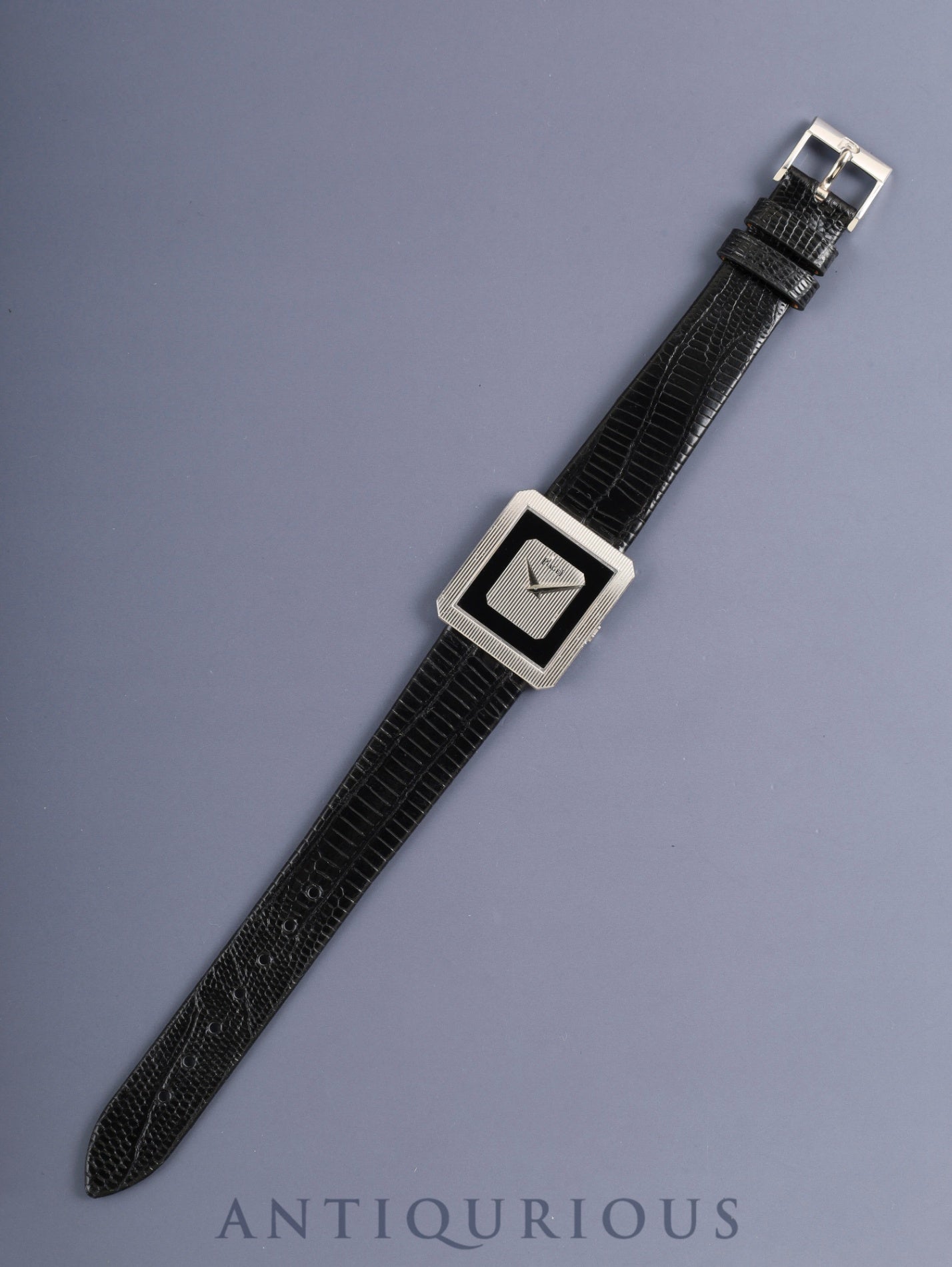 Piaget Protocole 9154 Manual Winding Cal.9P2 750WG Leather Original Pin Buckle (750WG) Black / Silver Dial With Original Leather Strap Overhauled