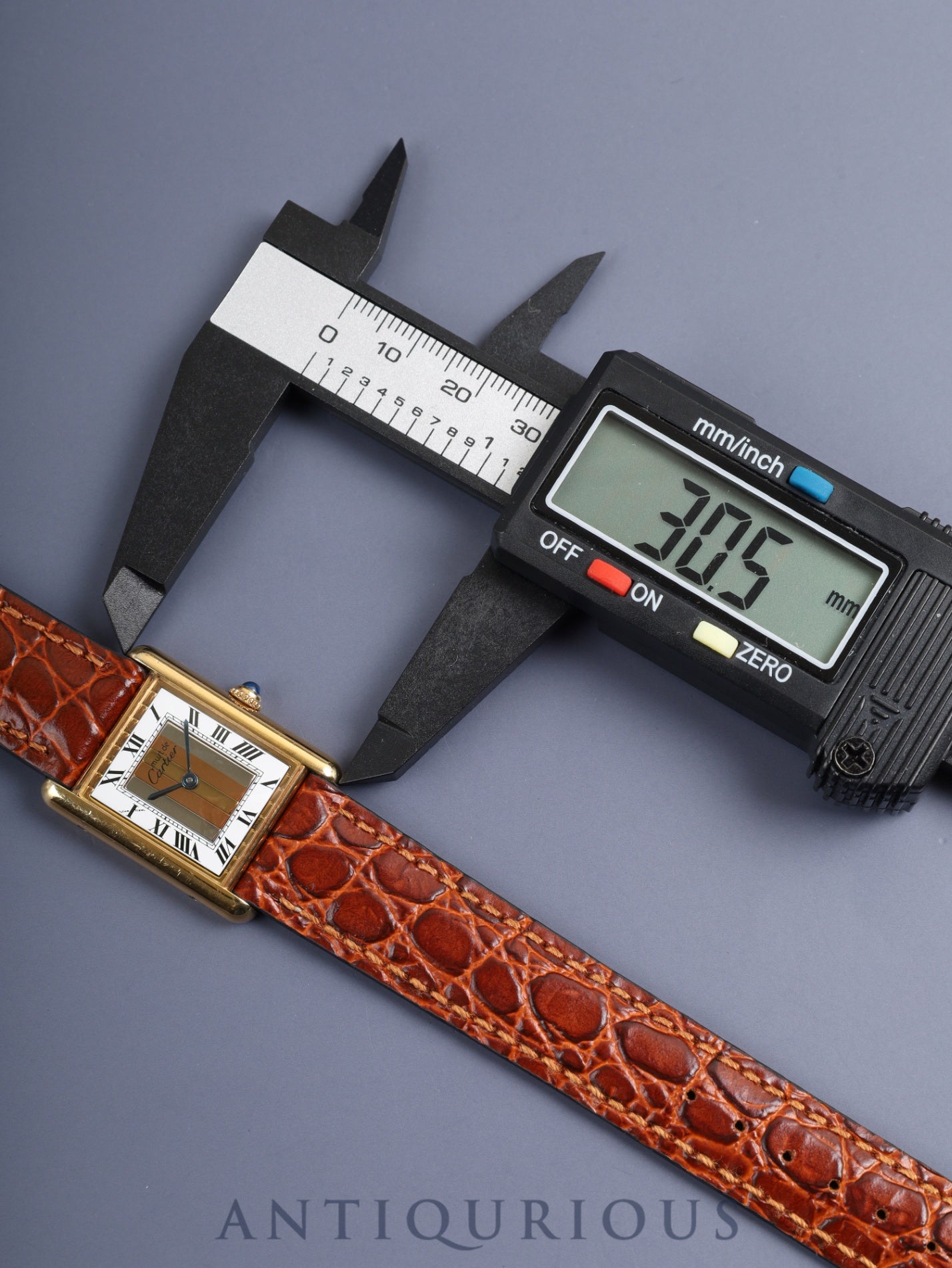 カルティエ マストタンク LM 590005 クォーツ Cal.690 SV925 革 純正尾錠(GP)フロントトリニティ文字盤(SWISS表記) 箱 冊子 保証書 オーバーホール済み