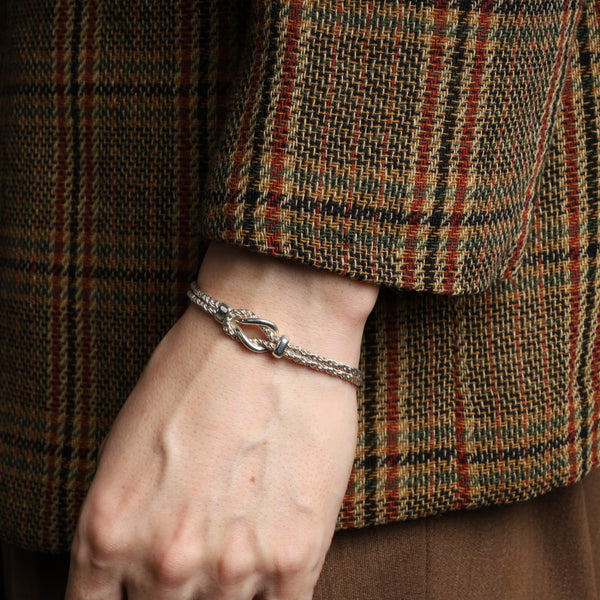 Tiffany Bracelet Center Knot Double Rope SV925