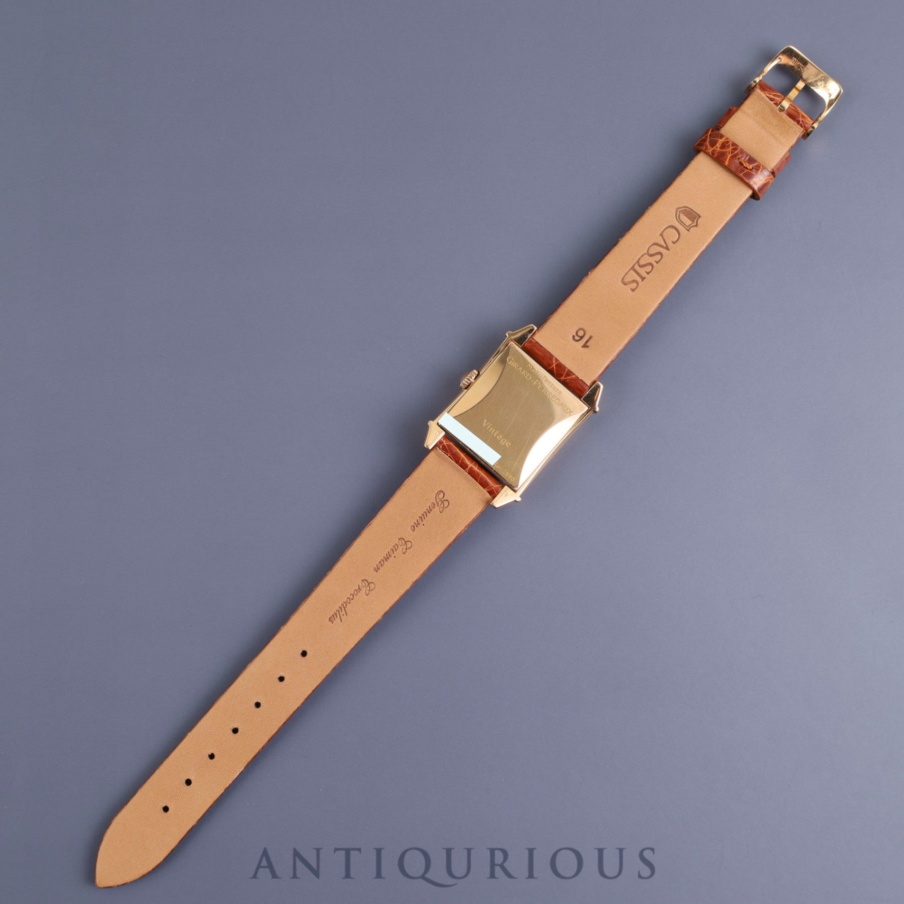 Girard-Perregaux Vintage 1945 2590 Manual winding Cal.2409 YG Leather Genuine buckle (750) Champagne Arabic dial Overhauled