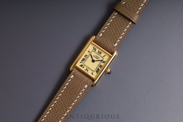 Cartier Must Tank SM QZ Ivory Roman Dial 5057001 with box and warranty Complete service completed