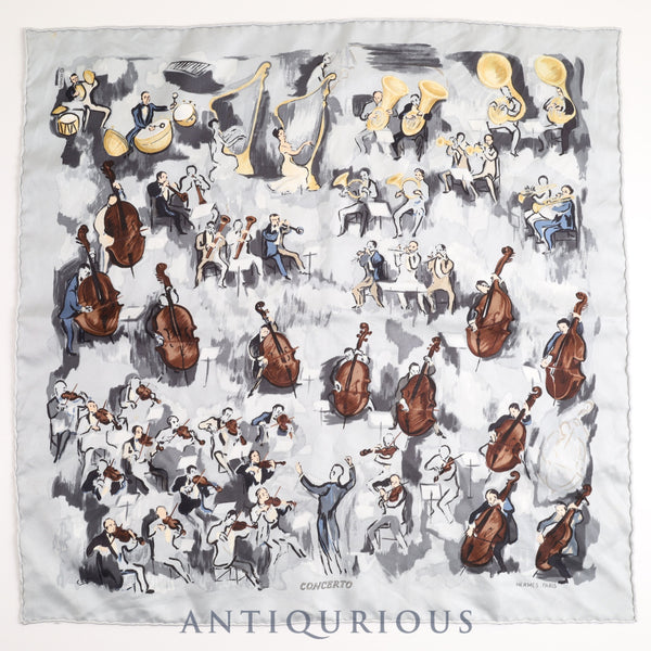 エルメス スカーフ カレ45 コンチェルト SILK100%