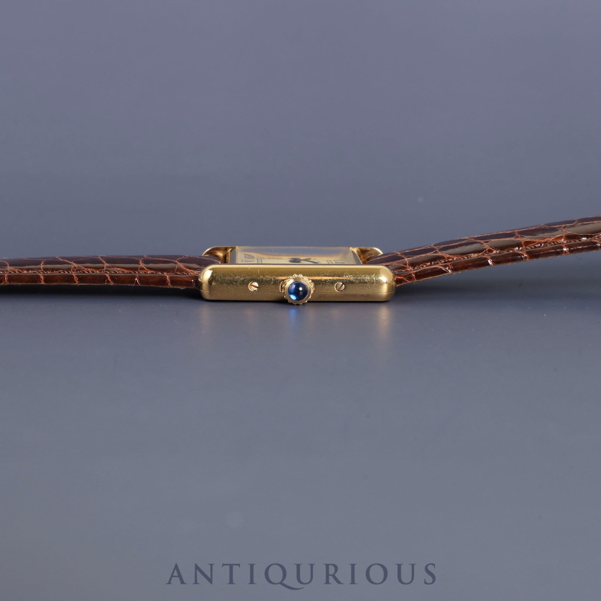 カルティエ マストタンク SM W1003154/1613 クォーツ Cal.057 SV925 革 純正Dバックル(GP)アイボリーローマン文字盤 箱 保証書(無記名/2009年)オーバーホール済み