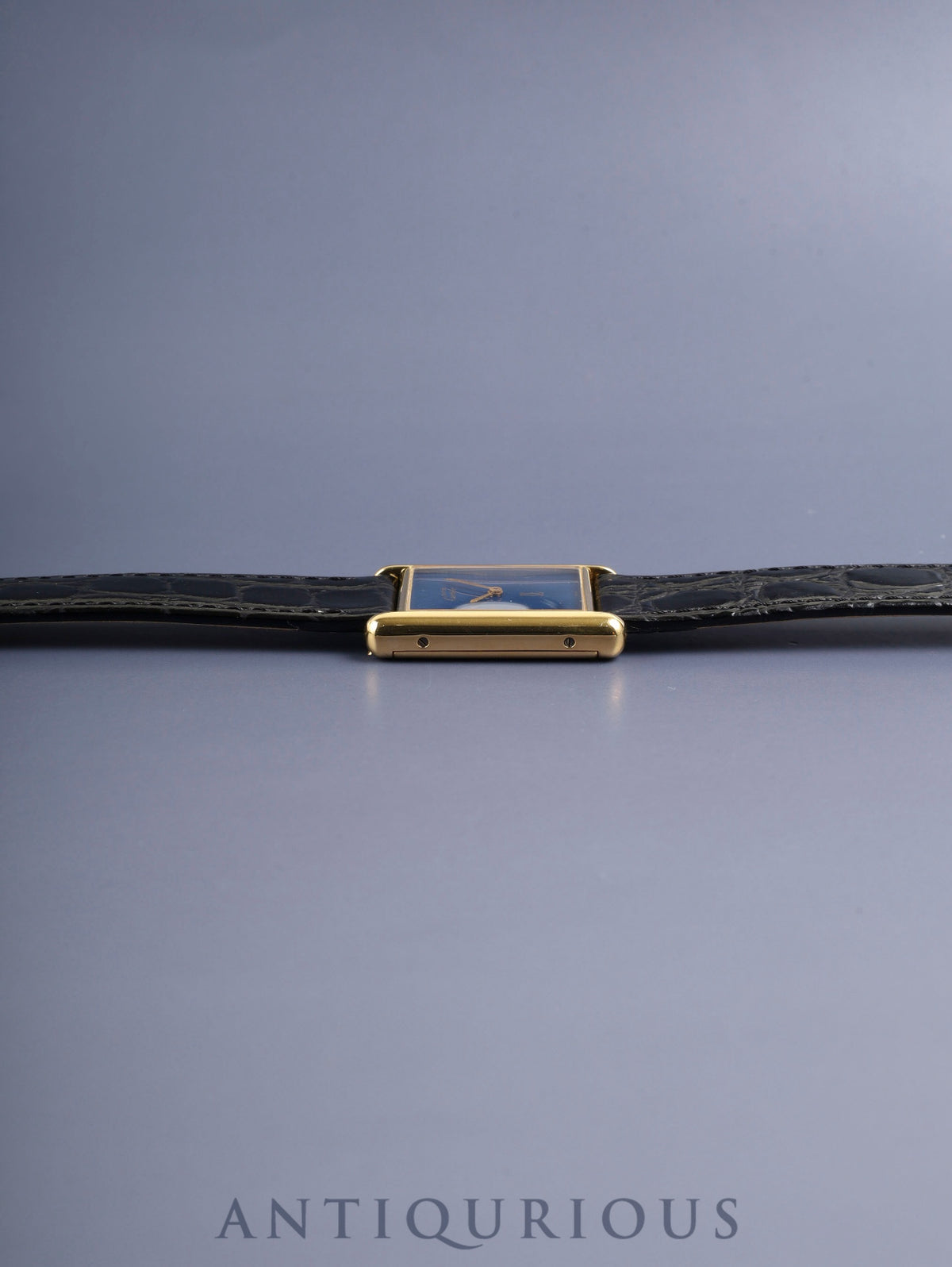 カルティエ マストタンク LM 6 手巻き Cal.78-1 SV925 革 純正ピンバックル(GP)ラピスラズリ文字盤(SWISS表記)オーバーホール済み 新品仕上げ済み
