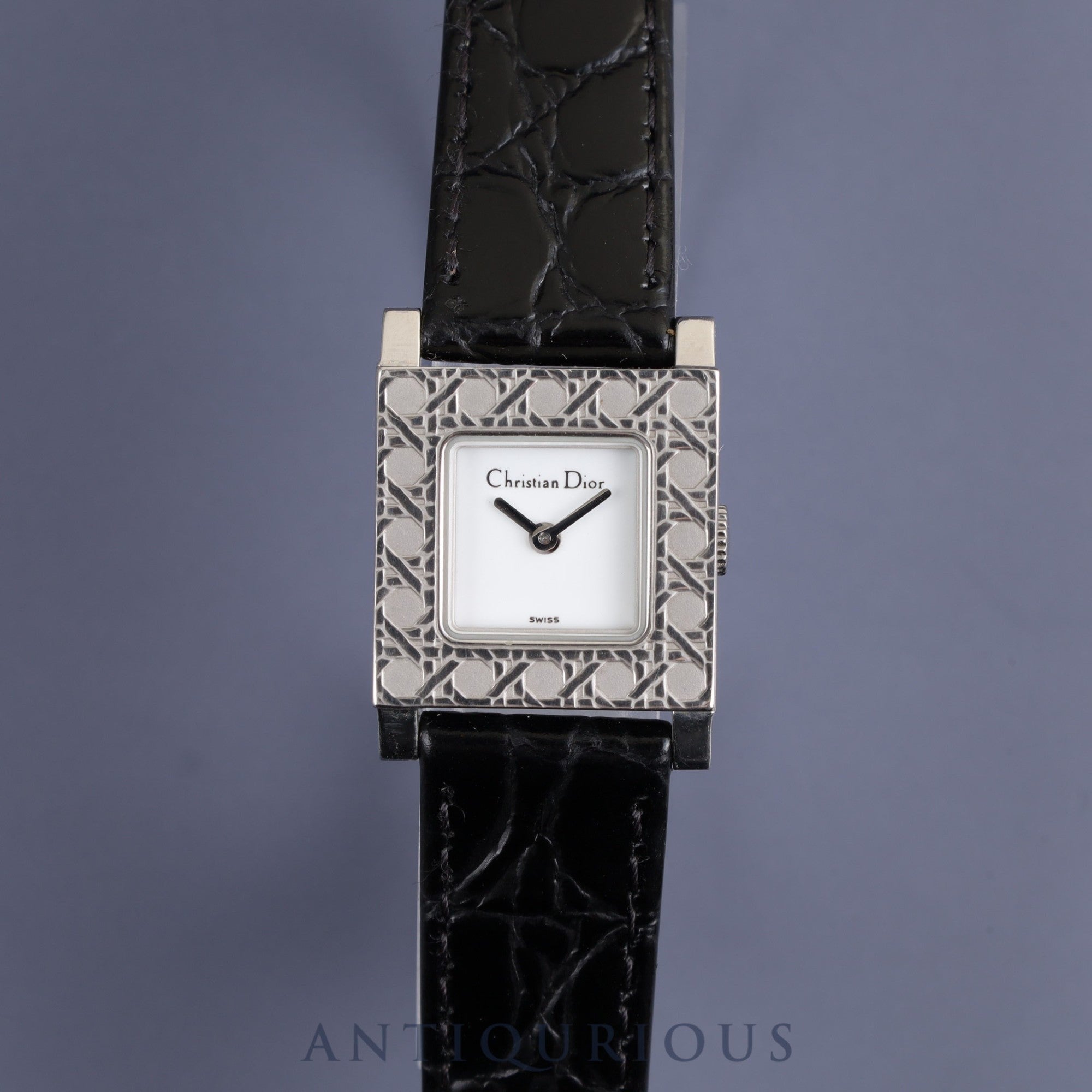 Christian Dior La Parisienne D60-109 Quartz Cal.980.003 SS Leather Genuine Buckle (SS) White Dial Overhauled