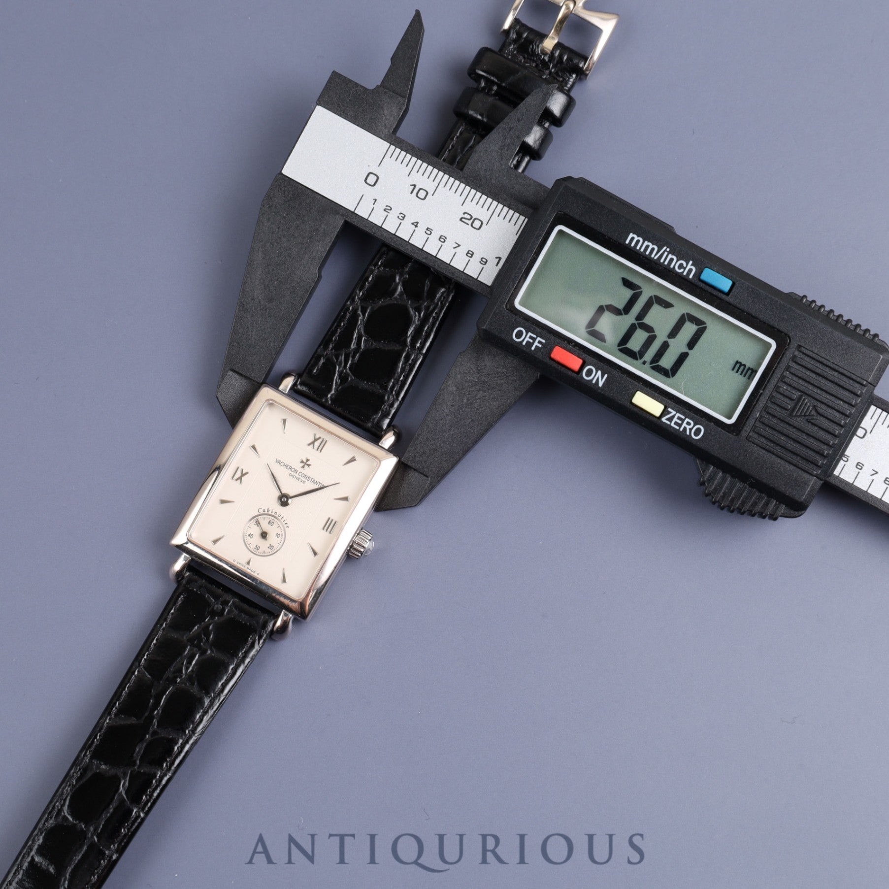 Vacheron Constantin Cabinotier 91001/00G-7 Manual winding Cal.1017 WG Leather Genuine buckle (750) Silver Roman dial Felt case Replacement genuine strap Complete service completed