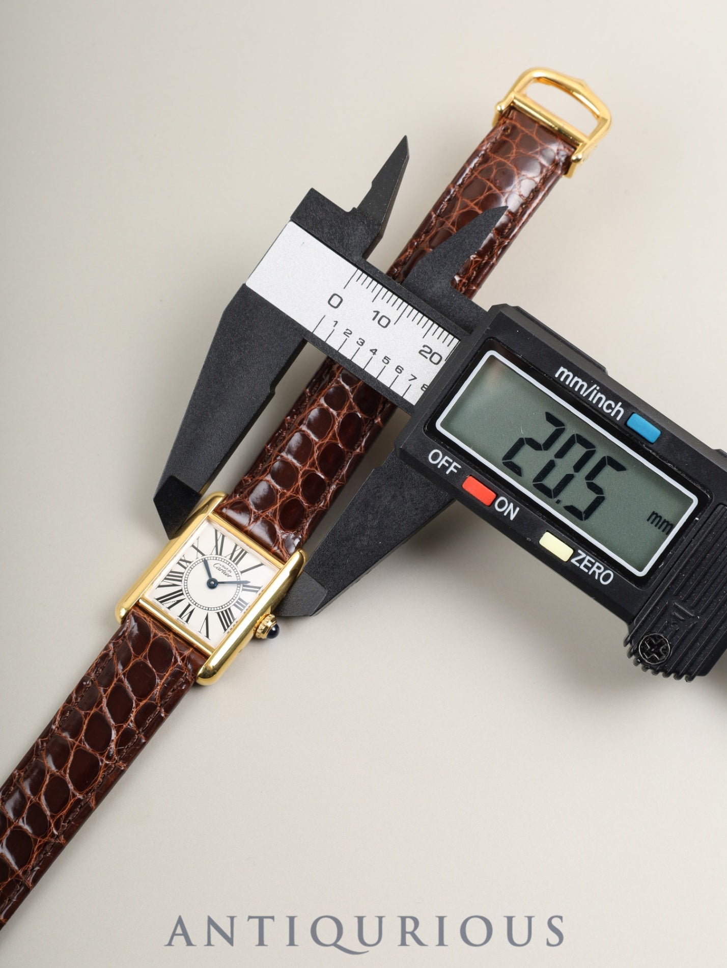 Cartier Must Tank SM 5057001 Quartz SV925 Leather Genuine D-Buckle (GP) Oparan Dial (SWISS marking) Polished, Complete Service by Cartier Boutique