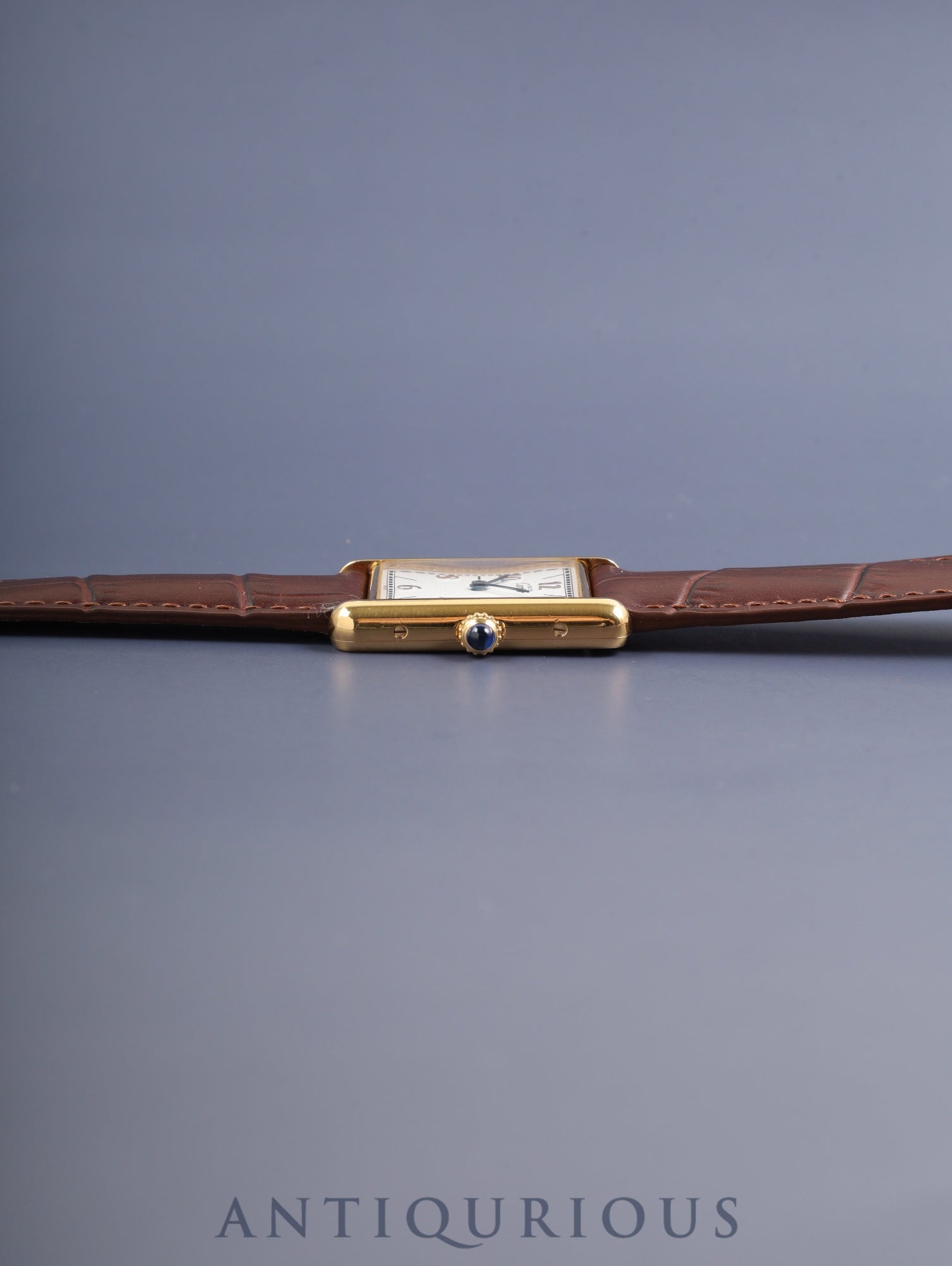 カルティエ マストタンク LM 590005 クォーツ Cal.690 SV925 革 純正Dバックル(GP) 飛びアラビアCC文字盤(SWISS表記) オーバーホール済み