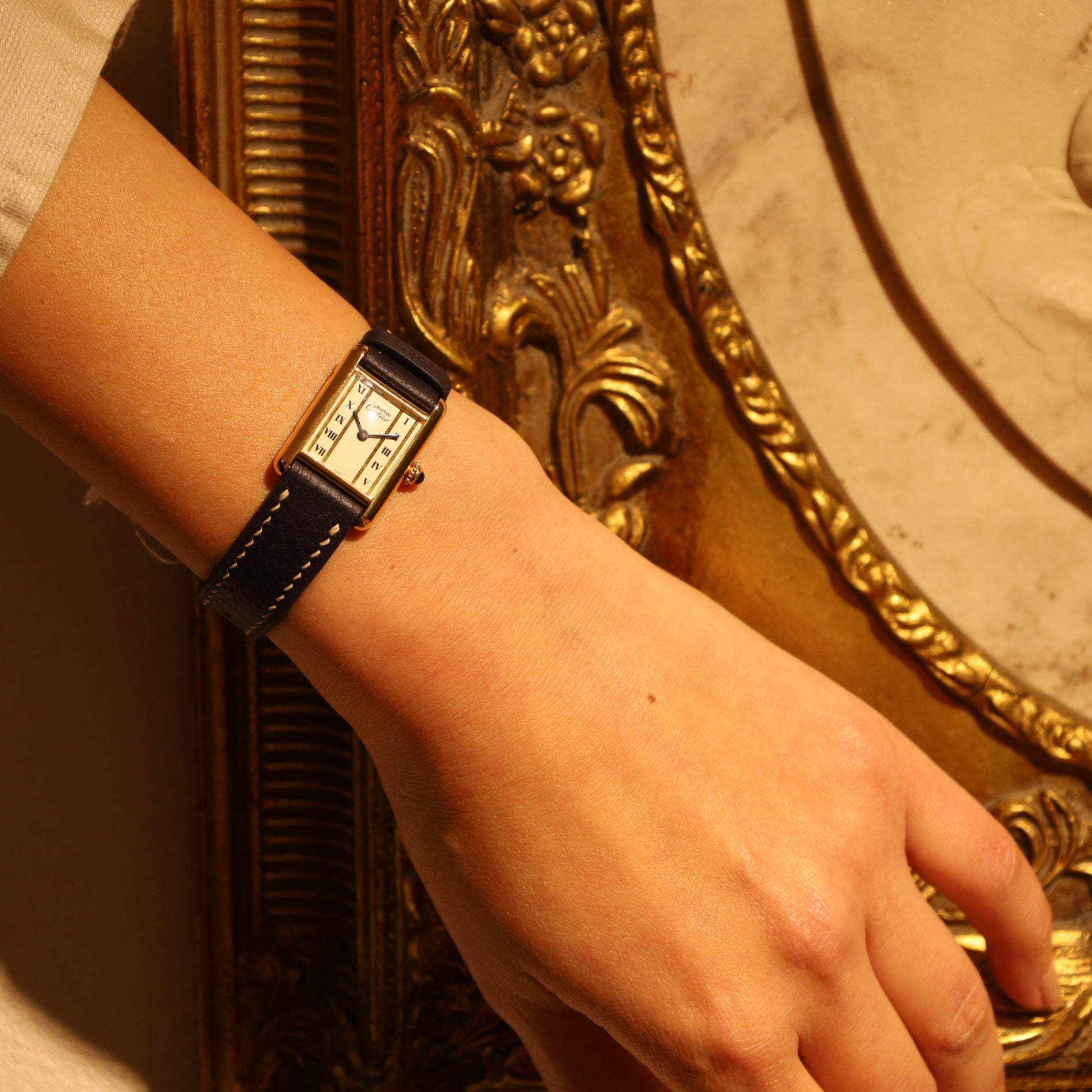 カルティエ マストタンク SM QZ ストレートローマン文字盤