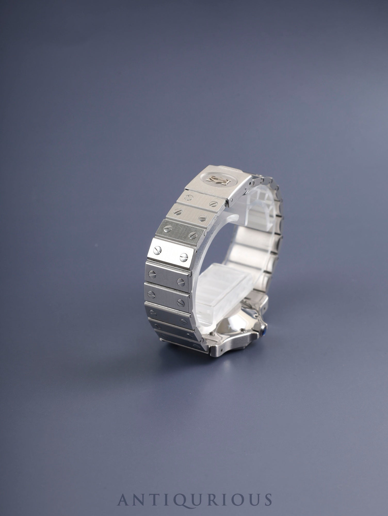 カルティエ サントス オクタゴン LM 2965 自動巻き SS SS ホワイトローマン文字盤 カルティエブティックにてコンプリートサービス済み