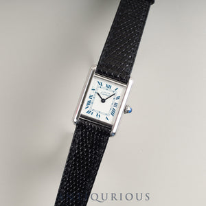 カルティエ マストタンク SM 6057002 クォーツ Cal.057 SV925 革 純正尾錠(SS)ホワイトローマン文字盤 オーバーホール済み 新品仕上げ済み