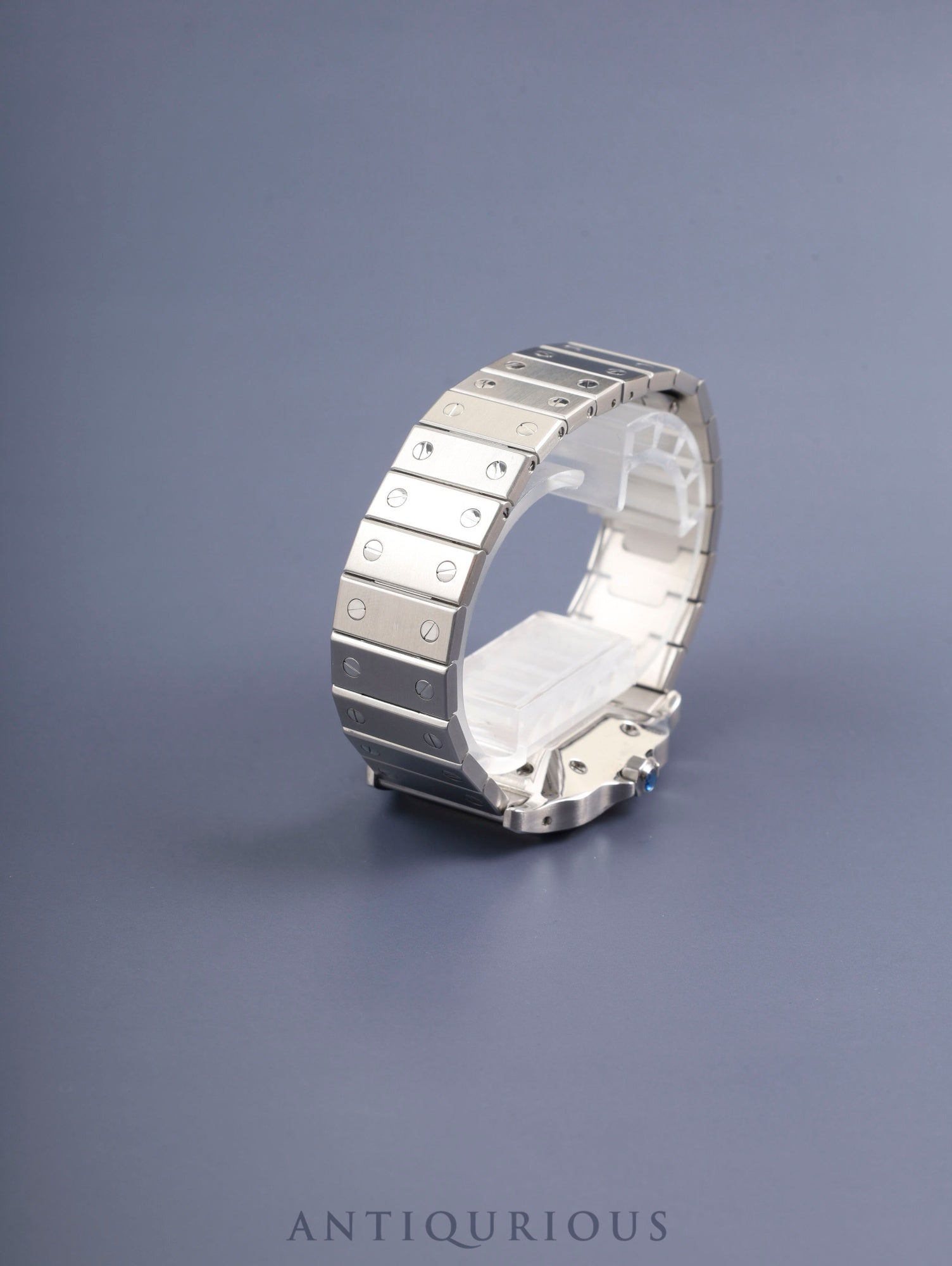 Cartier Santos Galbee LM 9172960 Automatic Caliber 2671 Stainless Steel Ivory Roman Dial Box Booklet Overhauled