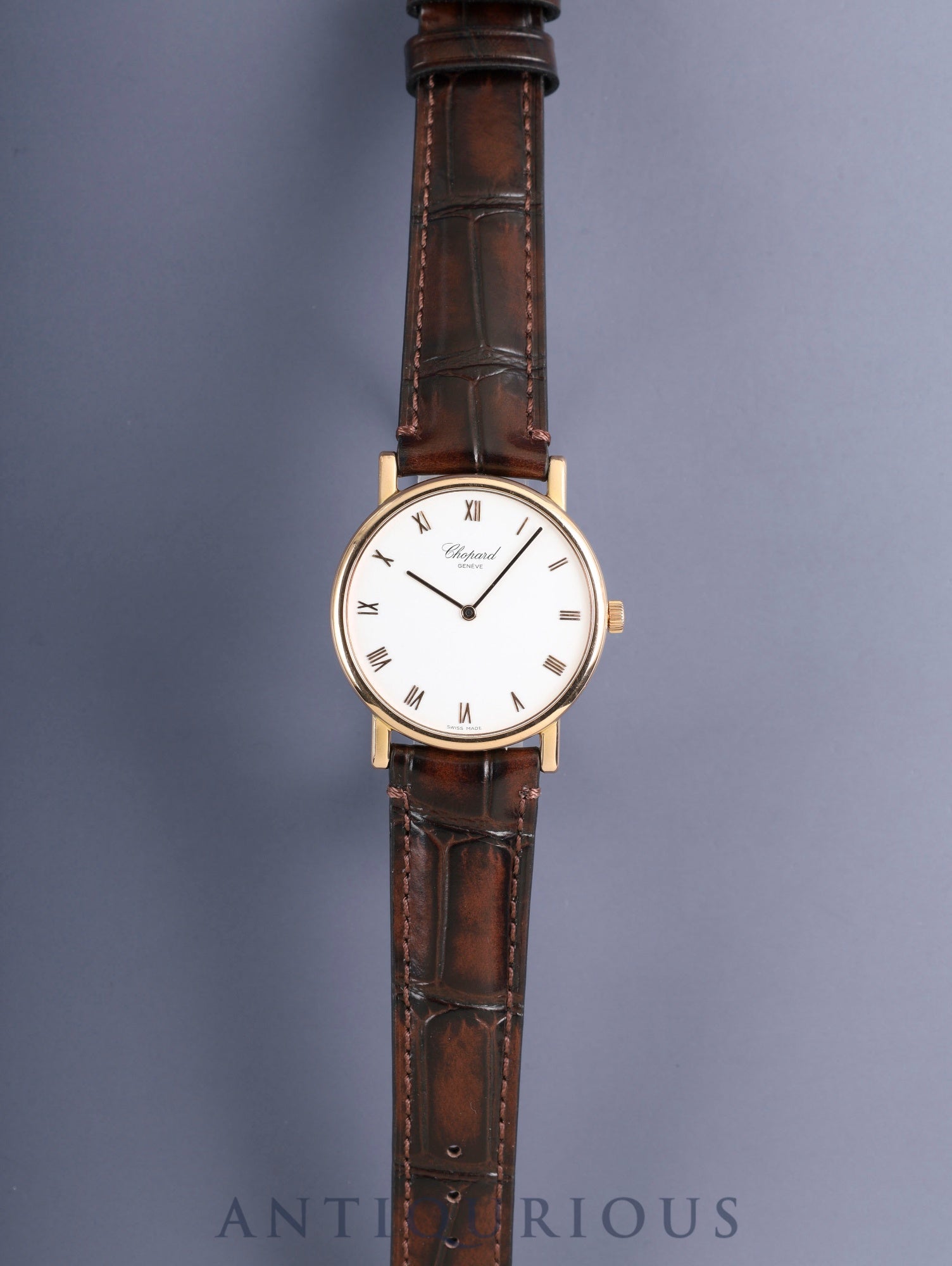 Chopard Classic 163154-5001 Manual Winding Cal.7001 (ETA) 750PG Leather Original Pin Buckle (GP) White Roman Dial Certificate (undated) Overhauled
