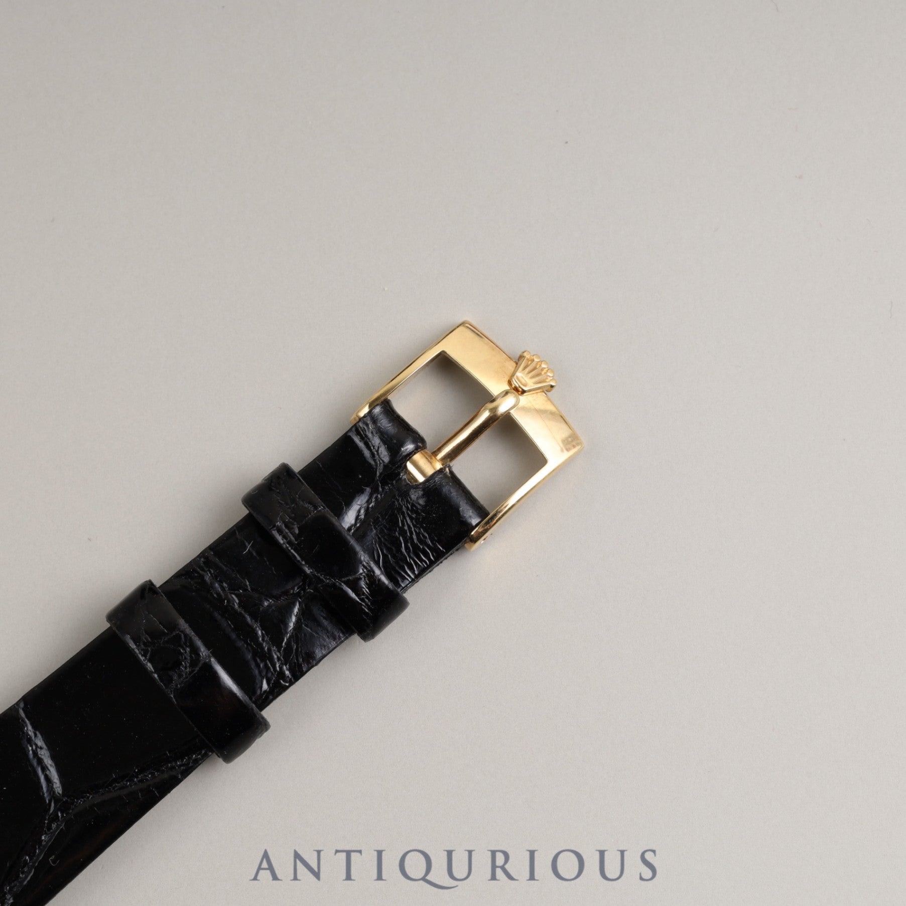 ロレックス チェリーニ 5112/8 手巻き Cal.1601 18KYG 革 純正尾錠(750)グレー文字盤 N番 1991年 保証書(1993年)