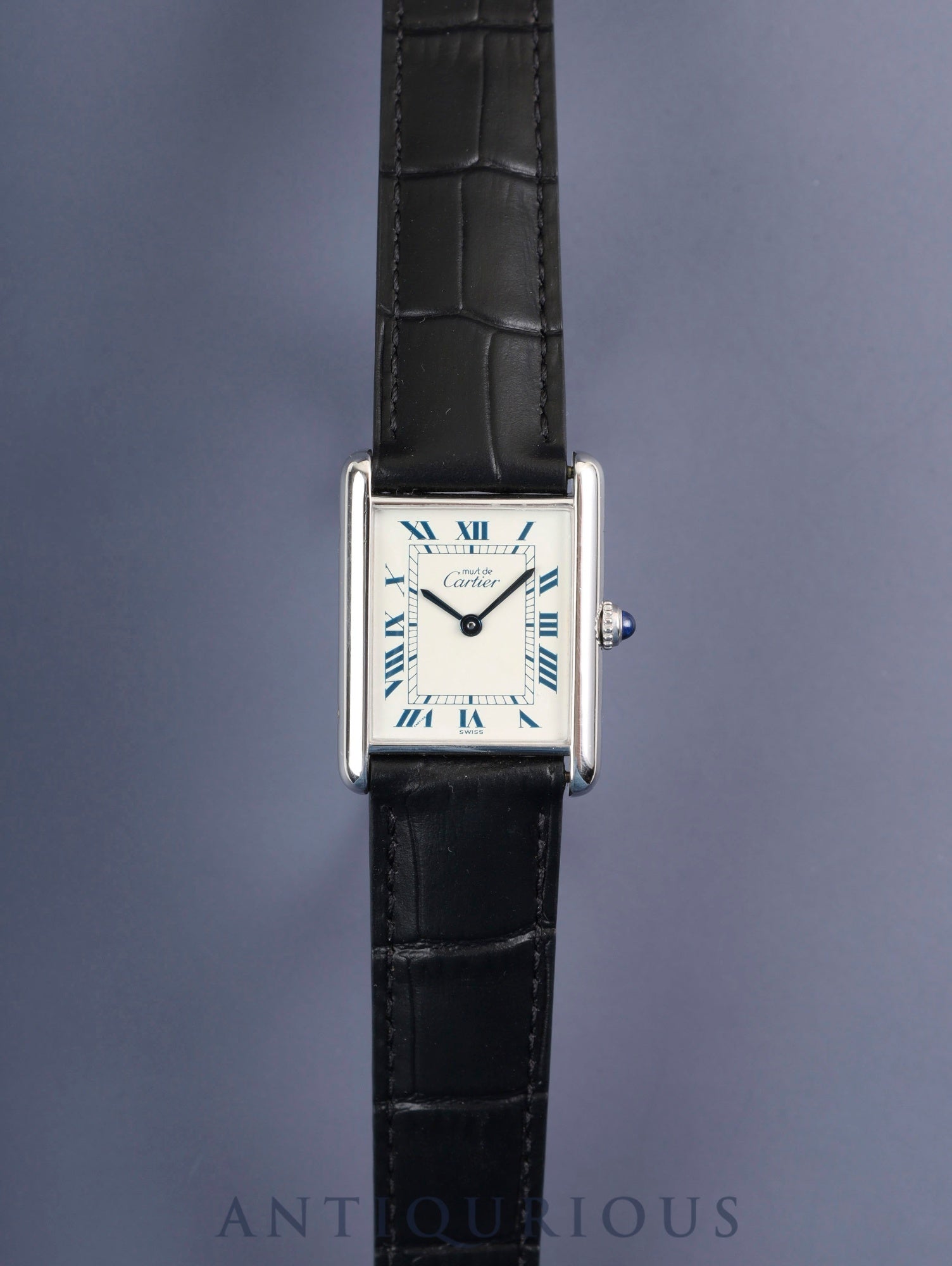 カルティエ マストタンク LM 6900006 / W1001465 クォーツ Cal.690 SV925 革 純正Dバックル(SS) ホワイトローマン文字盤 箱 冊子 保証書(1995年) オーバーホール済み 新品仕上げ済み