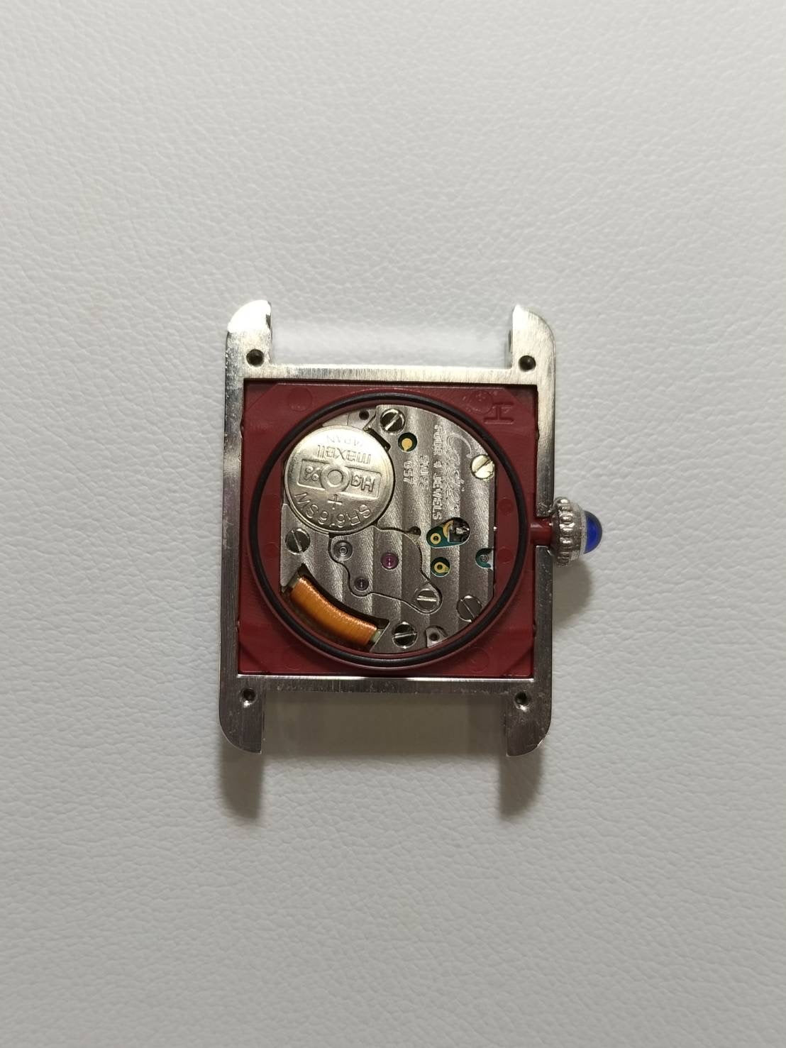 カルティエ マストタンク SM W1001565/1614 クォーツ Cal.057 SV925 革 純正ピンバックル(SS)ホワイトローマン文字盤(SWISS表記)冊子 オーバホール済み