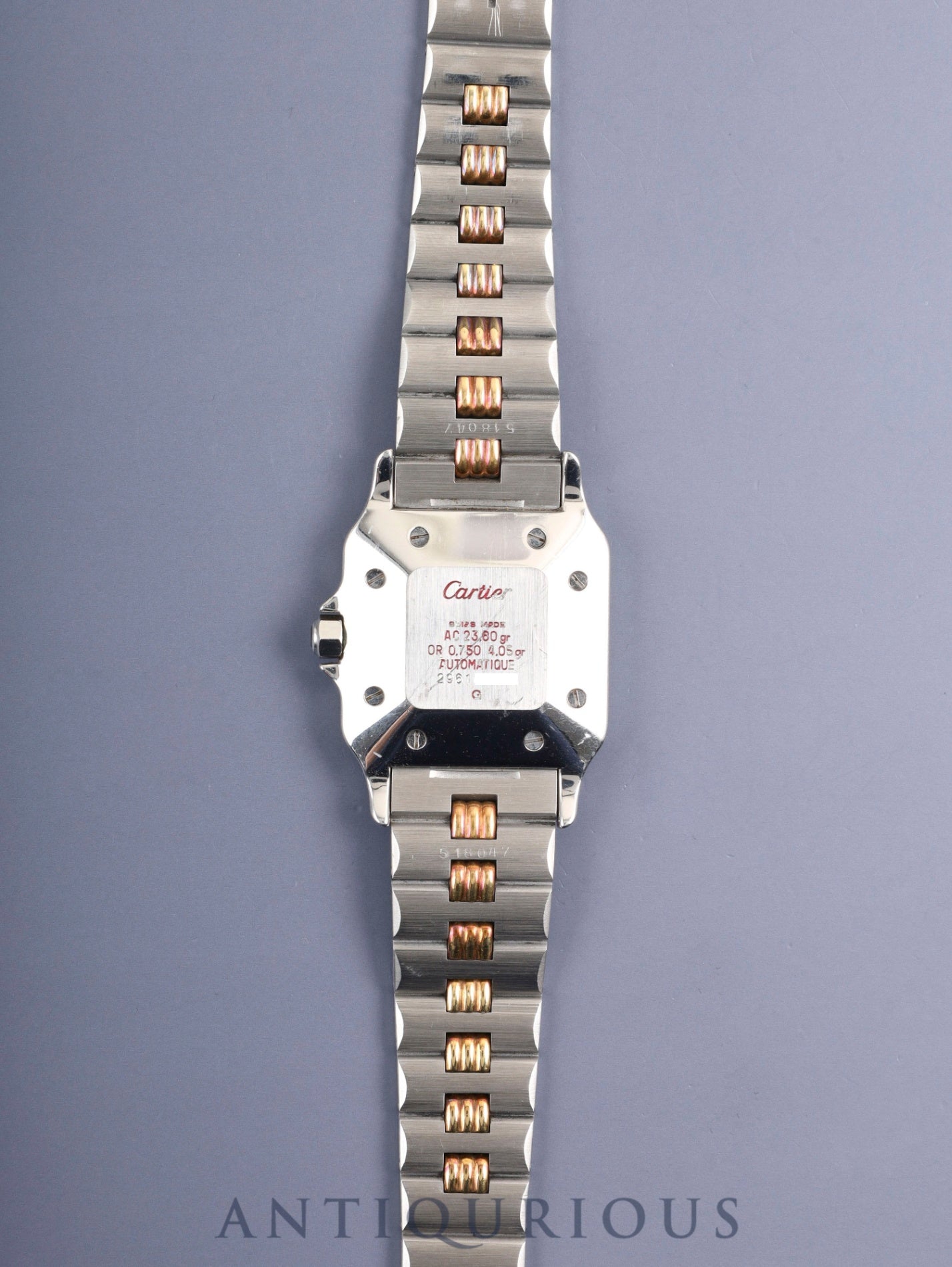 カルティエ サントス カレ LM 2961 自動巻き Cal.ETA2671 SS/YG SS/YG ホワイトローマン文字盤 オーバーホール済み