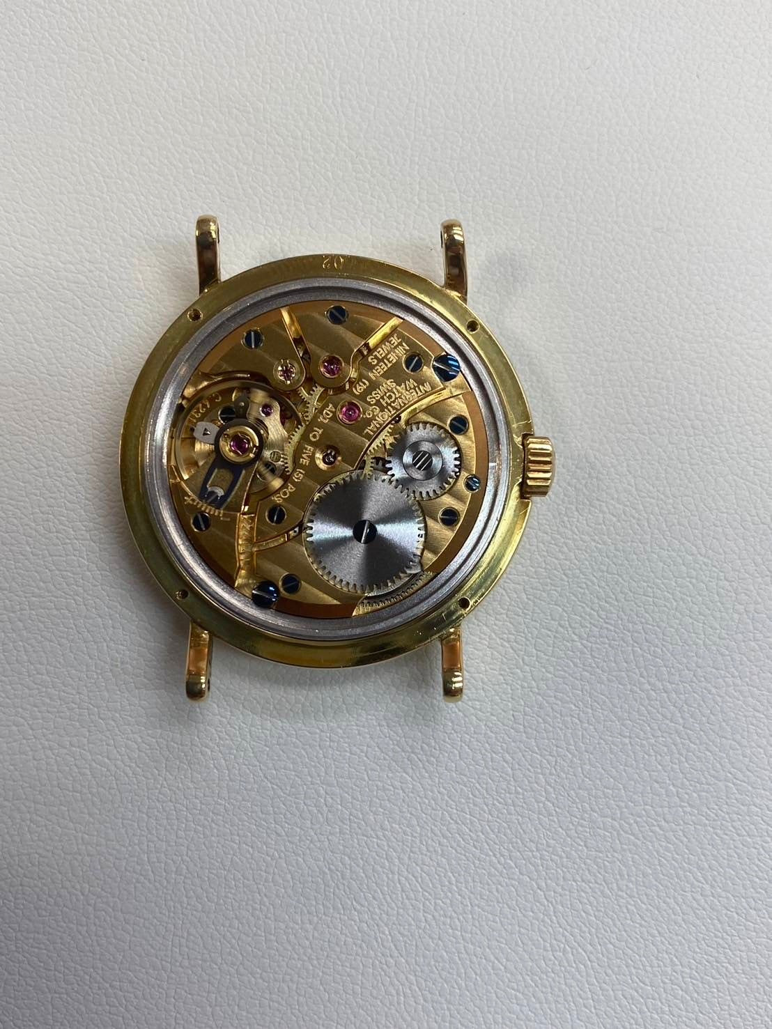 IWC Portofino IW2532 Manual winding Cal.4231 YG Leather Genuine buckle (GP) White dial 31.0mm Overhauled IWC