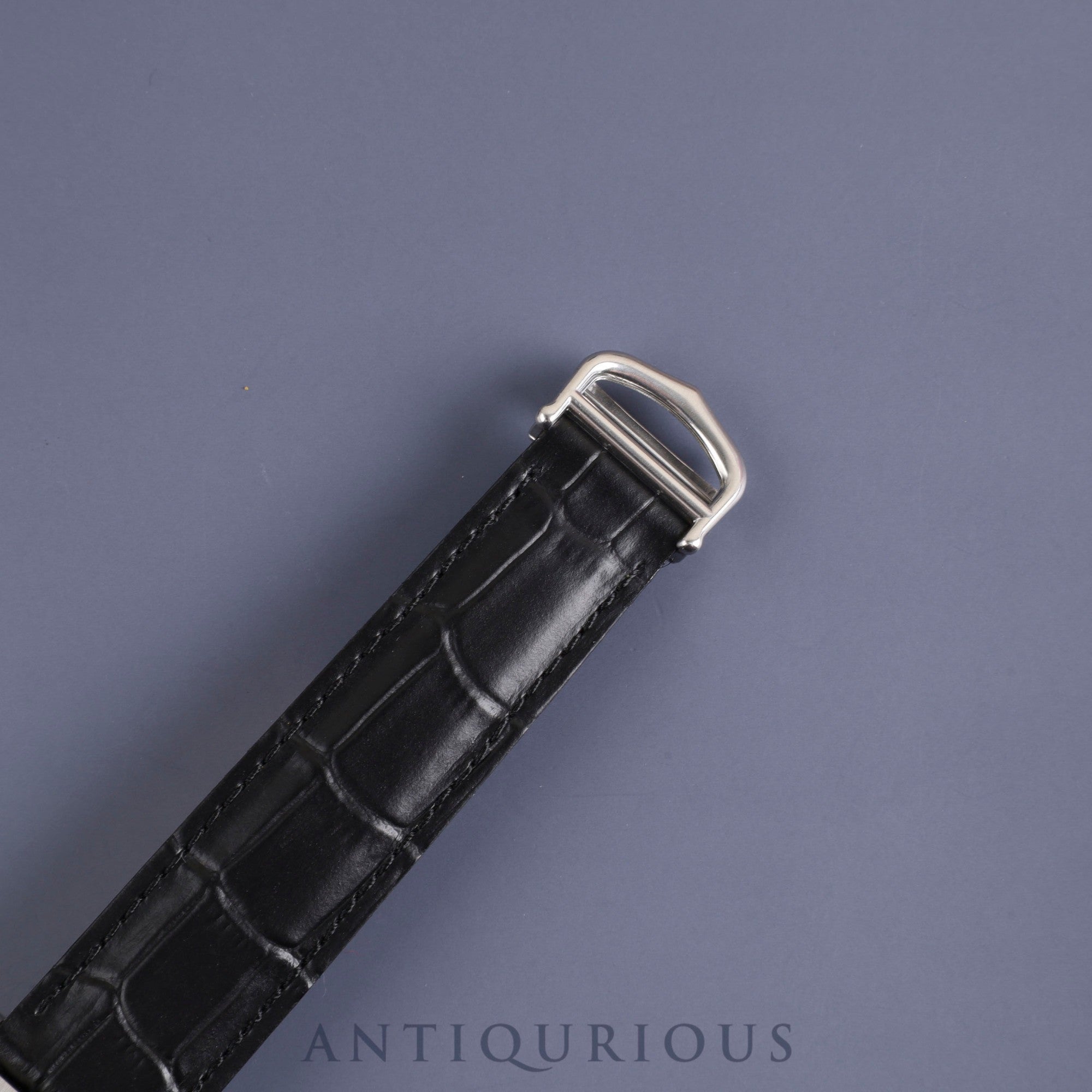 カルティエ タンク バスキュラント LM W1016055 / 2522 クォーツ  SS 革 純正Dバックル(SS) ホワイトローマン文字盤 保証書(2002年)冊子 カルティエブティックコンプリートサービス済み ※ケースイニシャル裏彫り有り