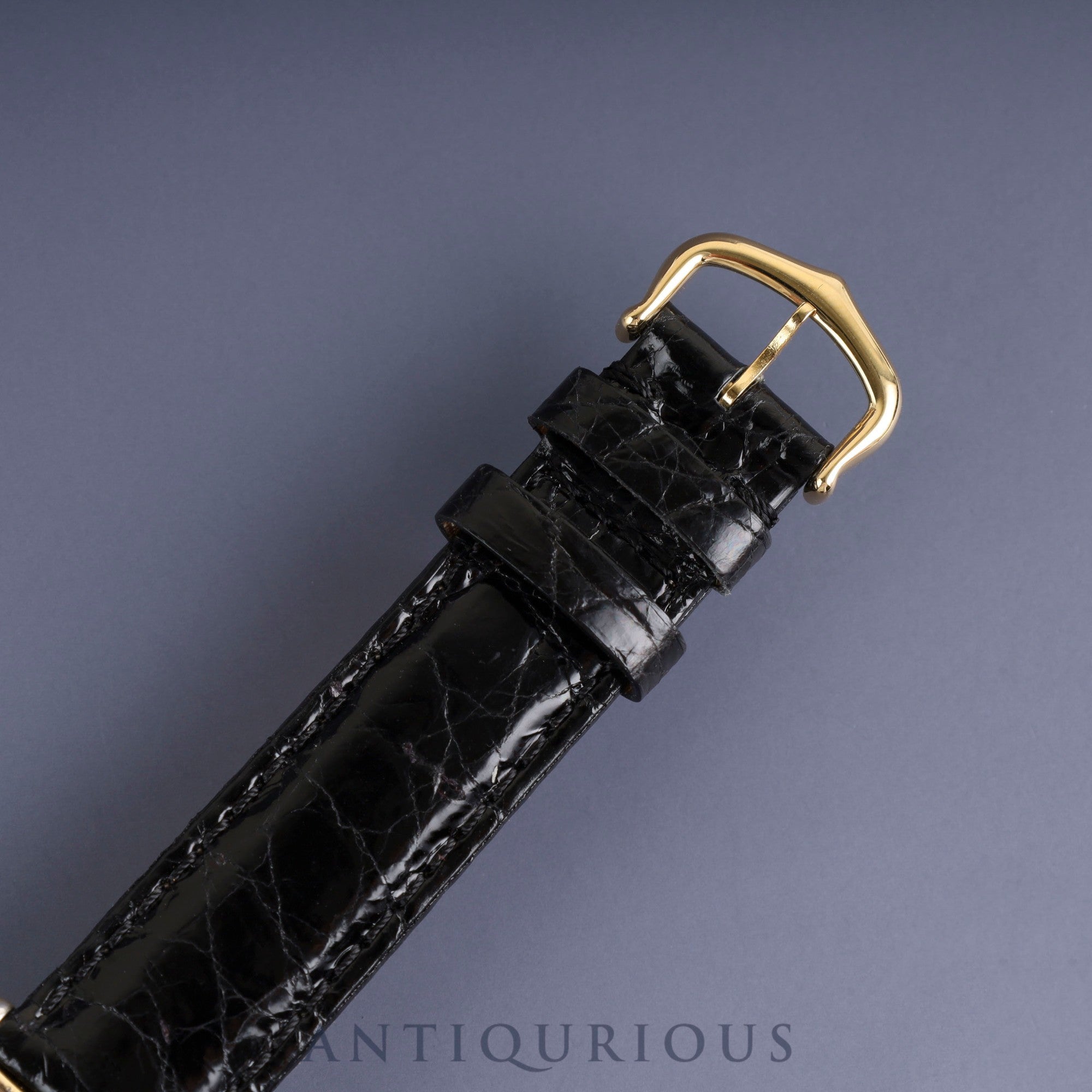 Cartier Must Tank LM Manual Winding SV925 Leather Watch with Genuine GP Buckle, Black Roman Dial, Overhauled