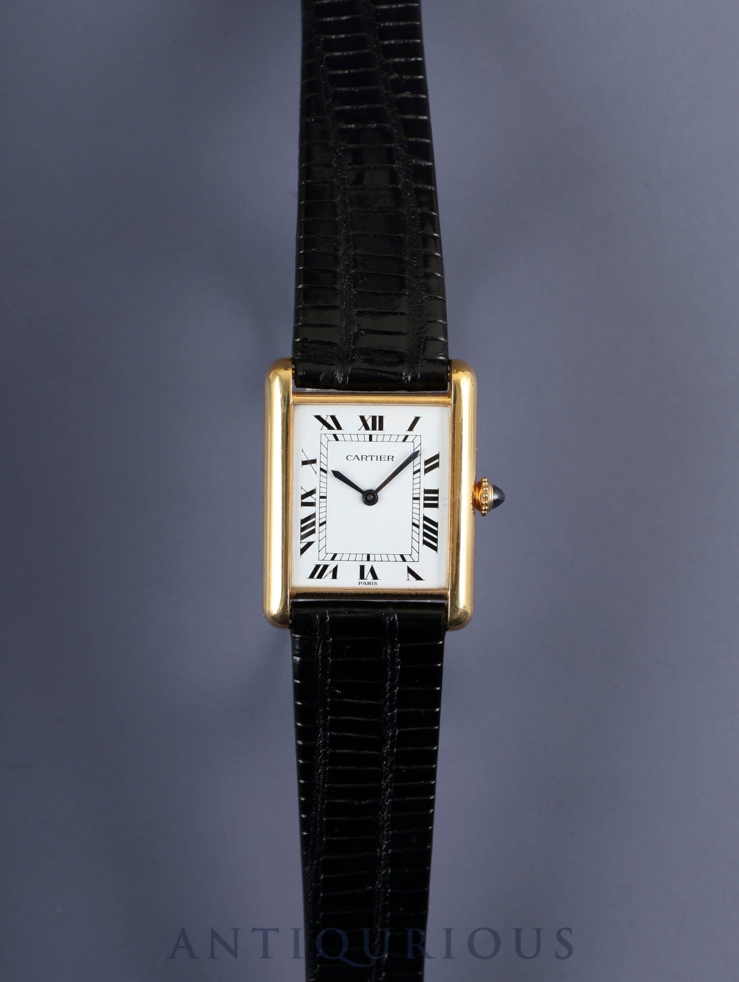 カルティエ タンクルイカルティエ LM 7808 手巻き Cal.ETA2512-1 / 78-1 750YG 純正尾錠(GP)ホワイトローマンPARIS文字盤 保証書 オーバーホール済み