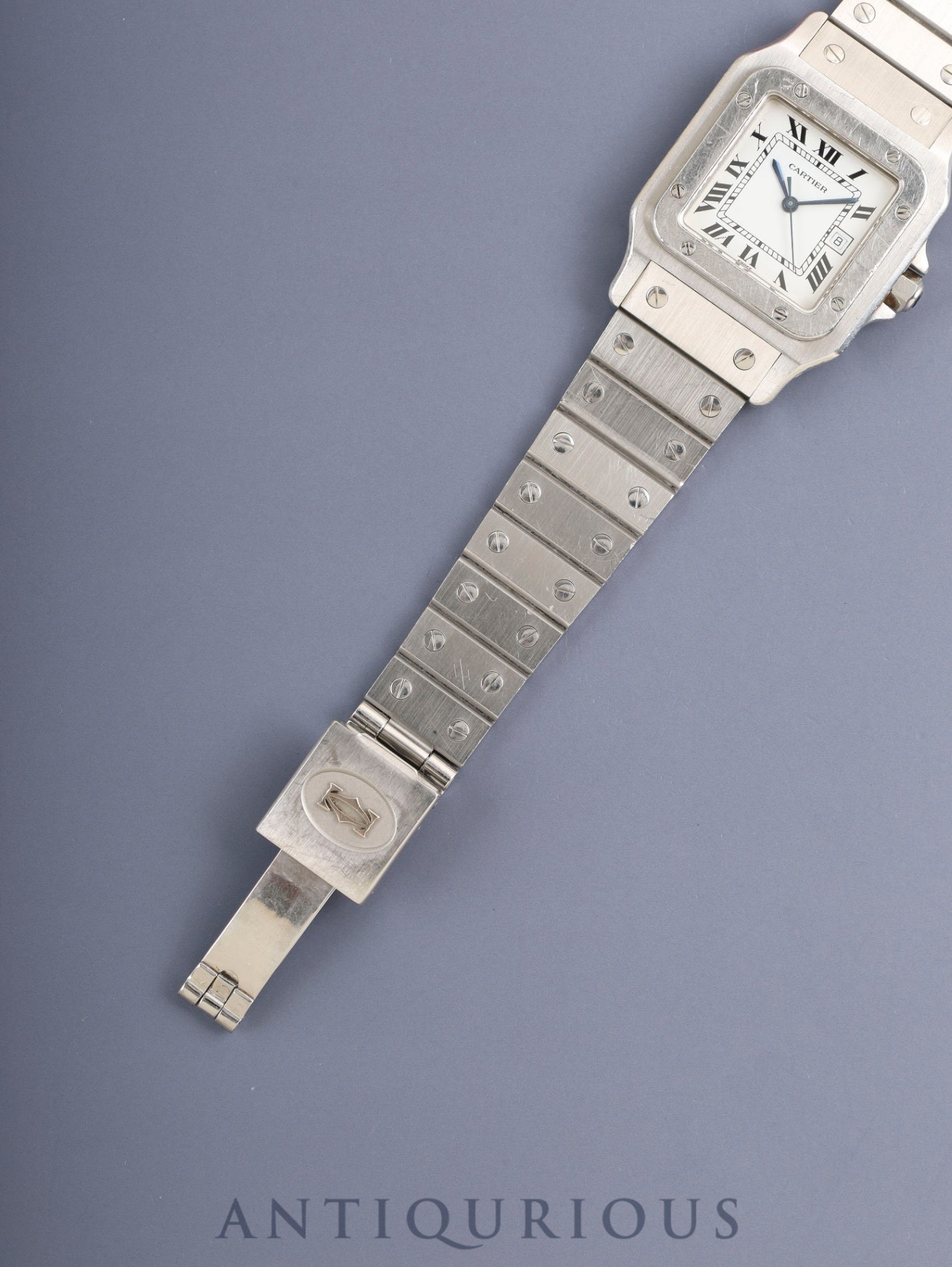 Cartier Santos Carrée LM 2960 Automatic Cal. ETA2671 SS SS White Roman Dial (SWISS marking) Overhauled
