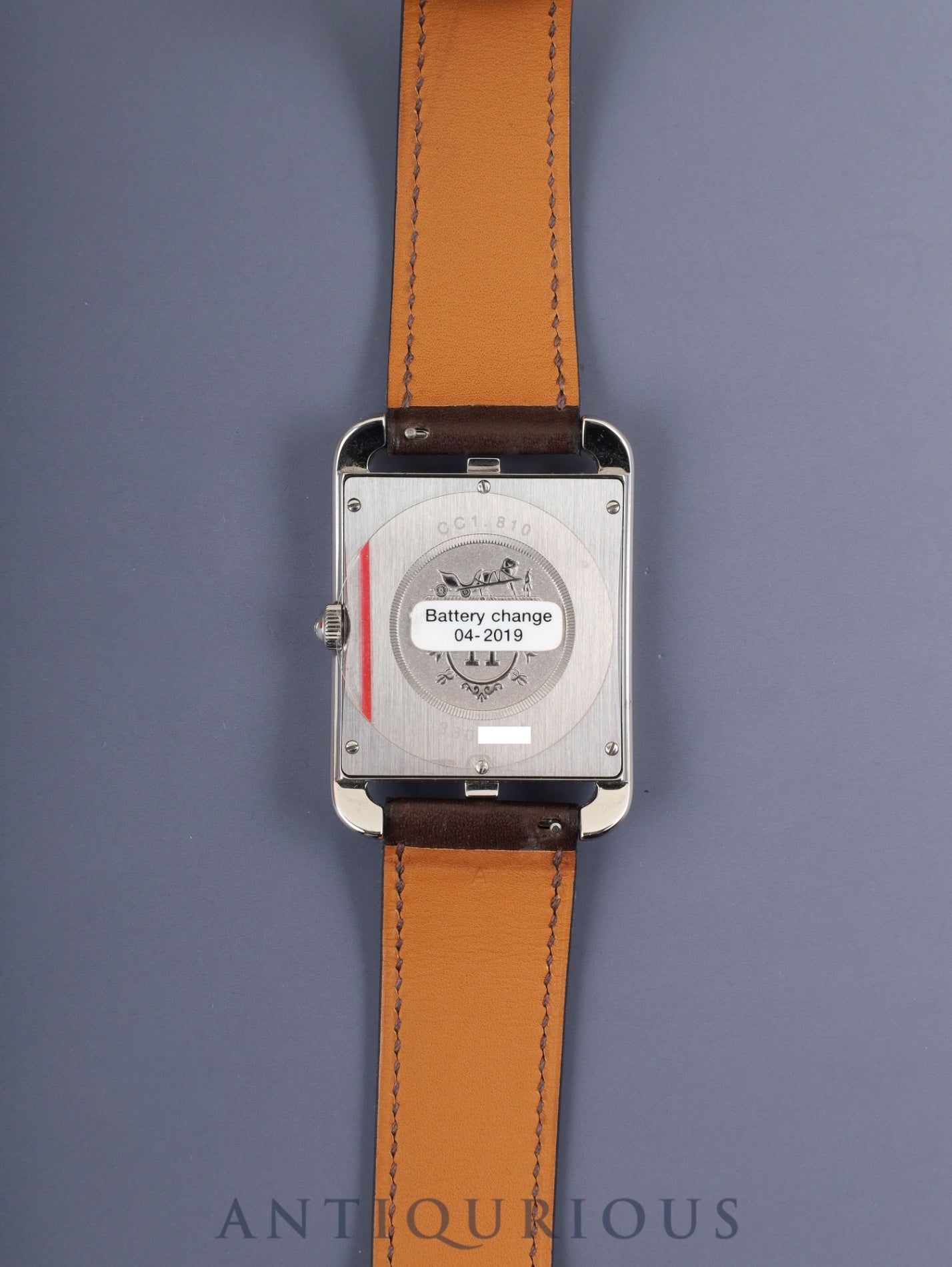 エルメス ケープコッド CC1.810 クォーツ Cal.E64111 SS 純正革ベルト 純正ピンバックル(SS)ダークブラウンアラビア文字盤 箱 冊子 オーバーホール済み