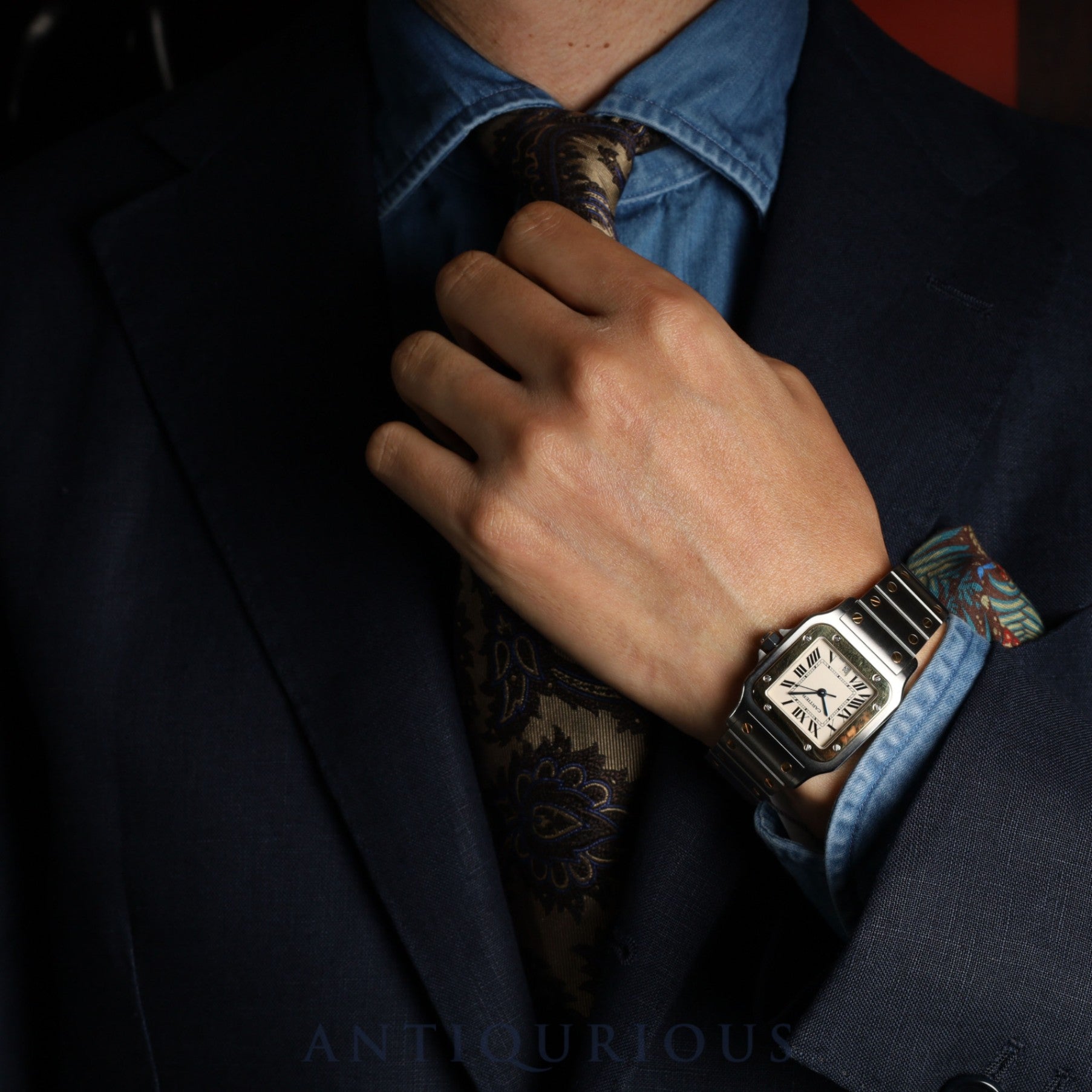 カルティエ サントス ガルベ LM W20011C4/1566 クォーツ Cal.687 SS/YG SS/YG アイボリー文字盤 箱 冊子 保証書(2006年)オーバーホール済み