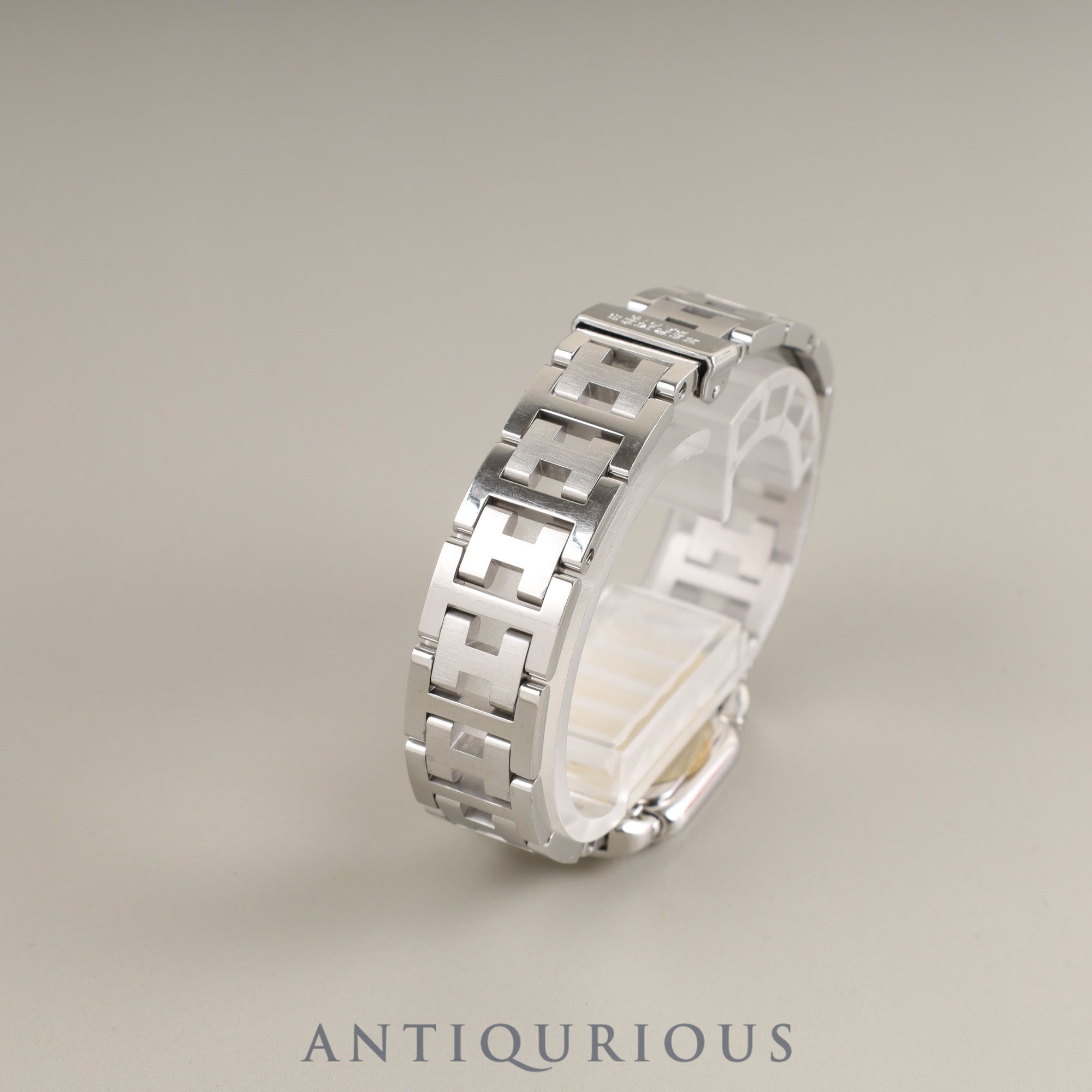 Hermes Rally RA1.210.231 / 3777 Quartz Cal.976.001 SS SS Gray Dial Box Booklet Warranty (1999) Overhauled