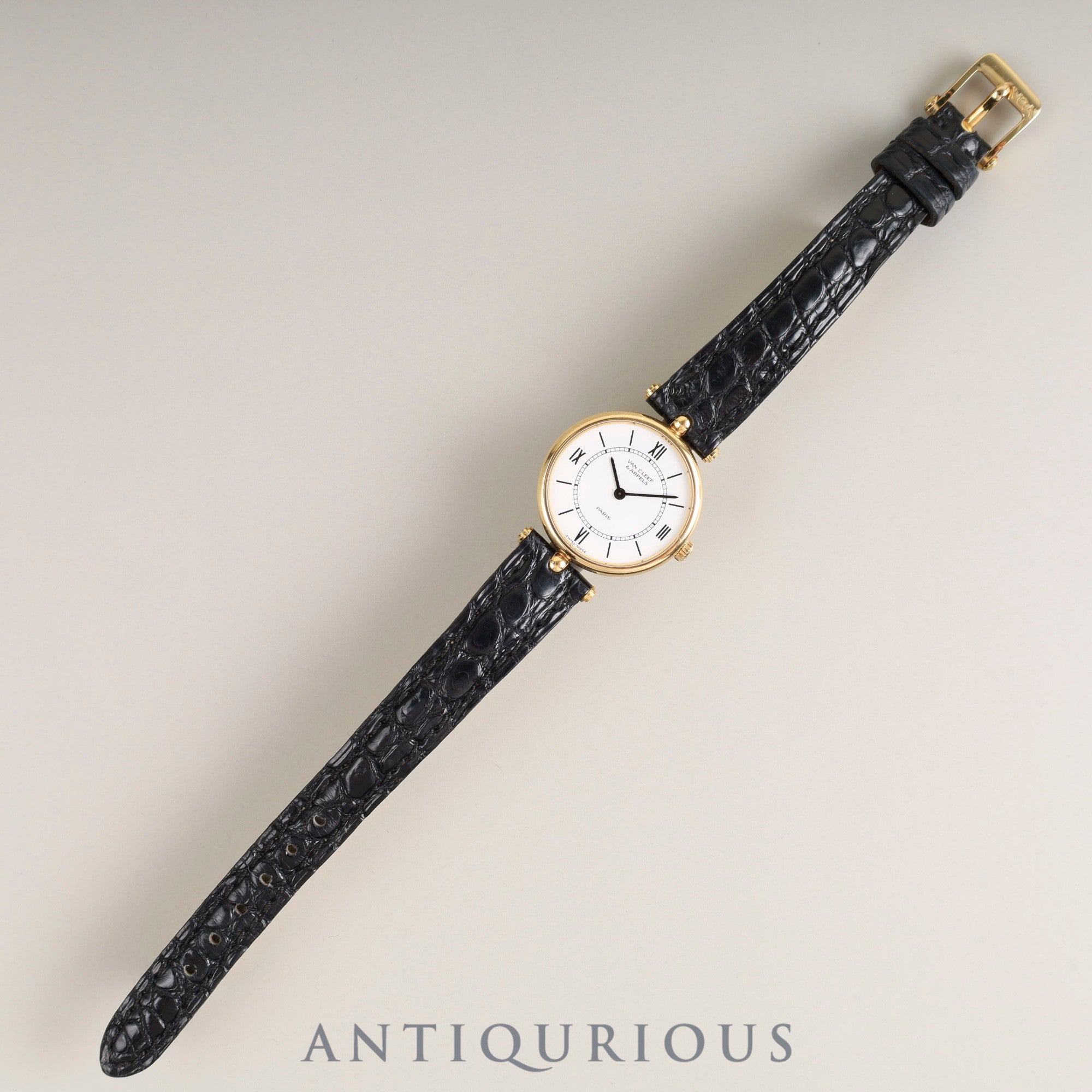 ヴァンクリーフ&アーペル ラ・コレクション 18601 クォーツ 750 純正革ベルト 純正尾錠(750 ) ホワイト文字盤 24mm 箱 オーバーホール済み