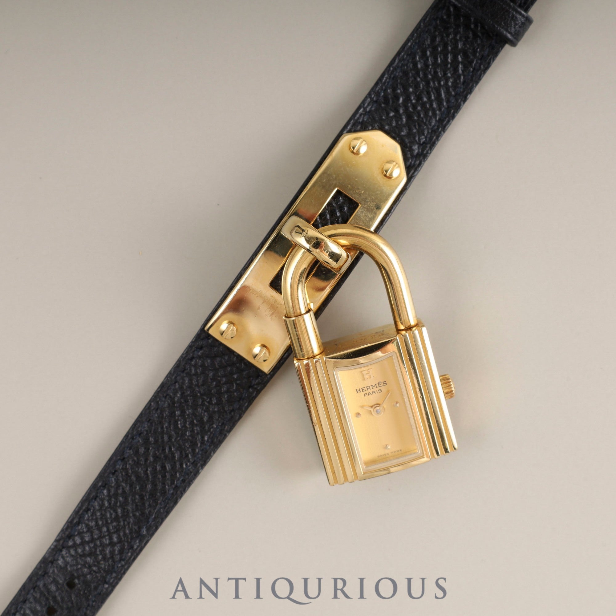 エルメス ケリーウォッチ KE1201470 クォーツ Cal.100.106 GP 純正革ベルト(◯Z刻印:1996年)純正尾錠(GP) シャンパン文字盤 箱 保証書(1997年) オーバーホール済み