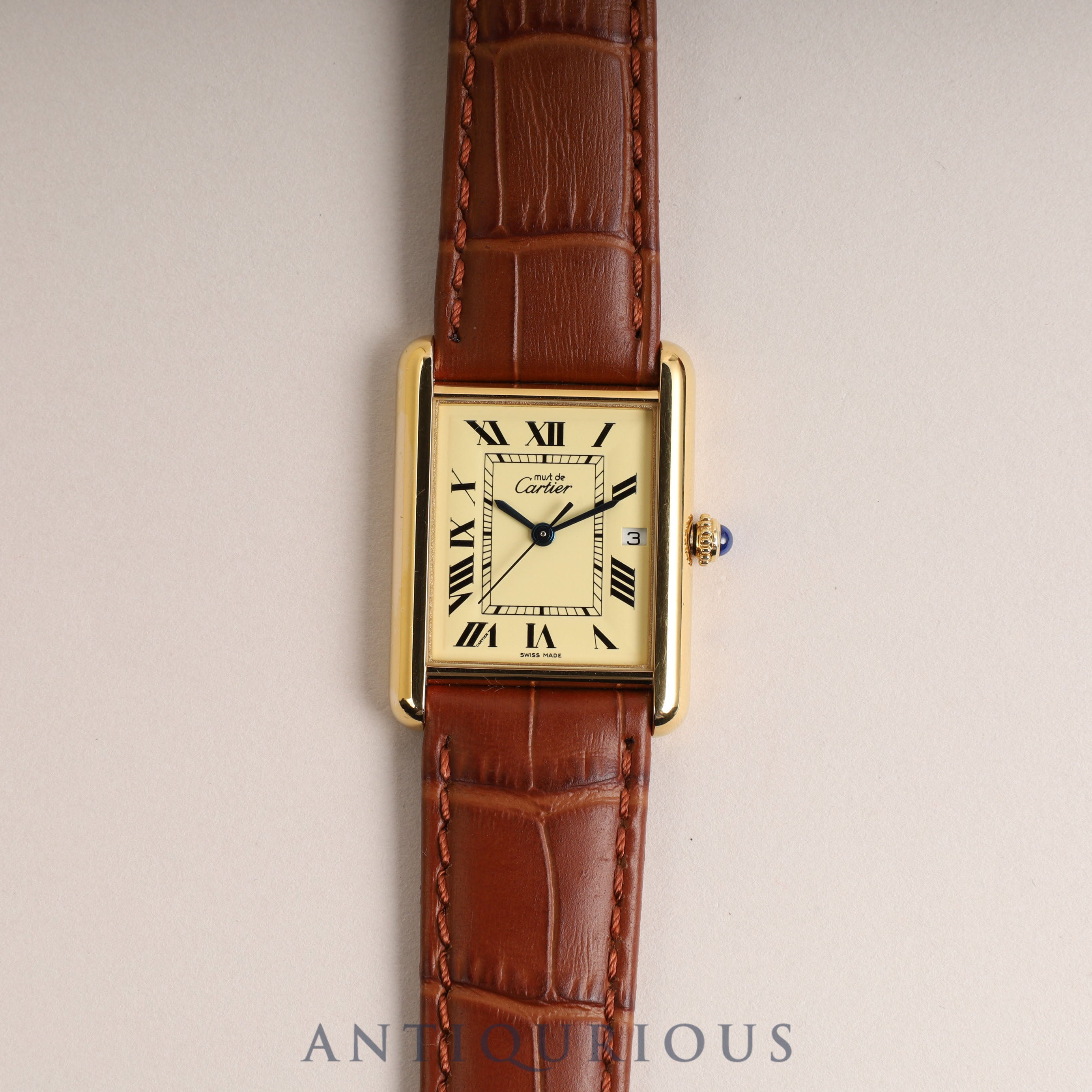 カルティエ マストタンク GM(XL) デイト QZ コンプリートサービス(フルメンテナンス)済み