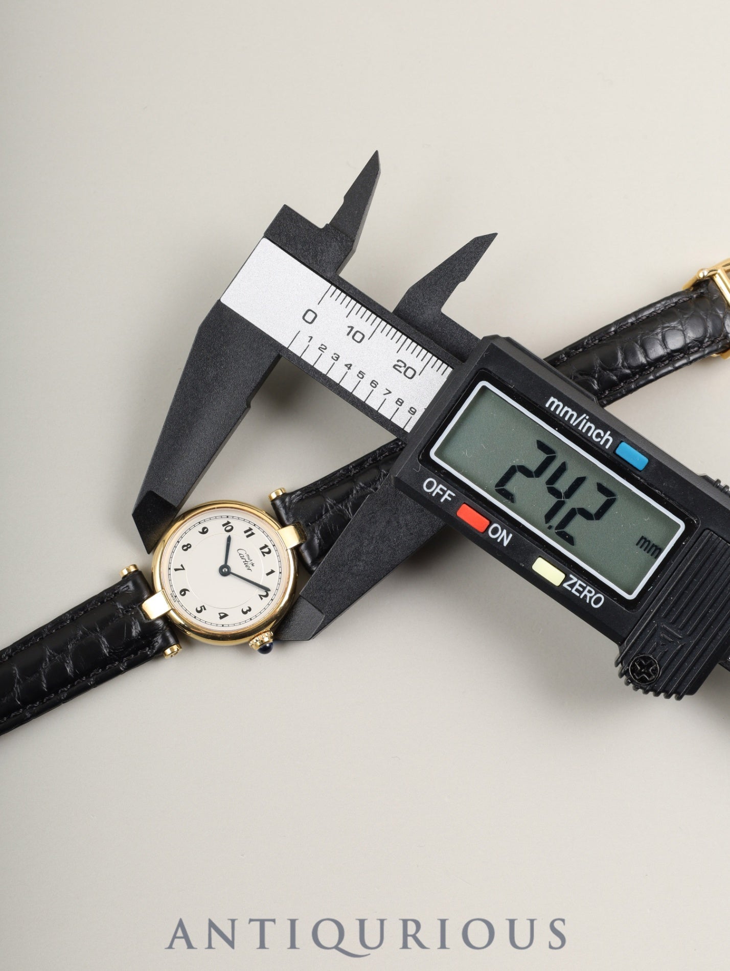 カルティエ マスト ヴァンドーム VLC SM 590004 クォーツ Cal.90 SV925 革 純正Dバックル(GP) アラビア文字盤 オーバーホール済み