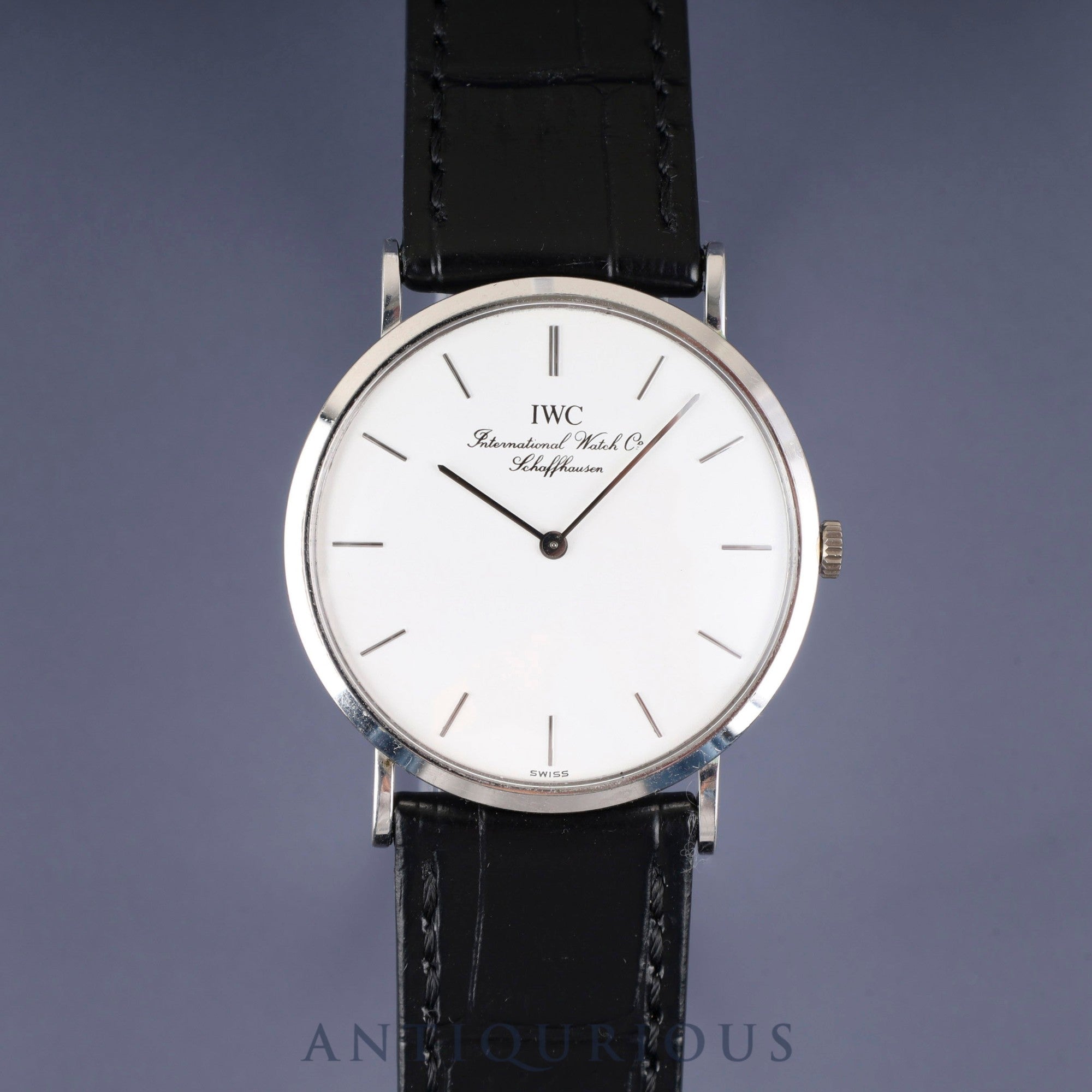 IWC ポートフィノ IW200807 手巻き 750 革 純正尾錠 (SS)ホワイト文字盤 オーバーホール済み アイダブリュシー