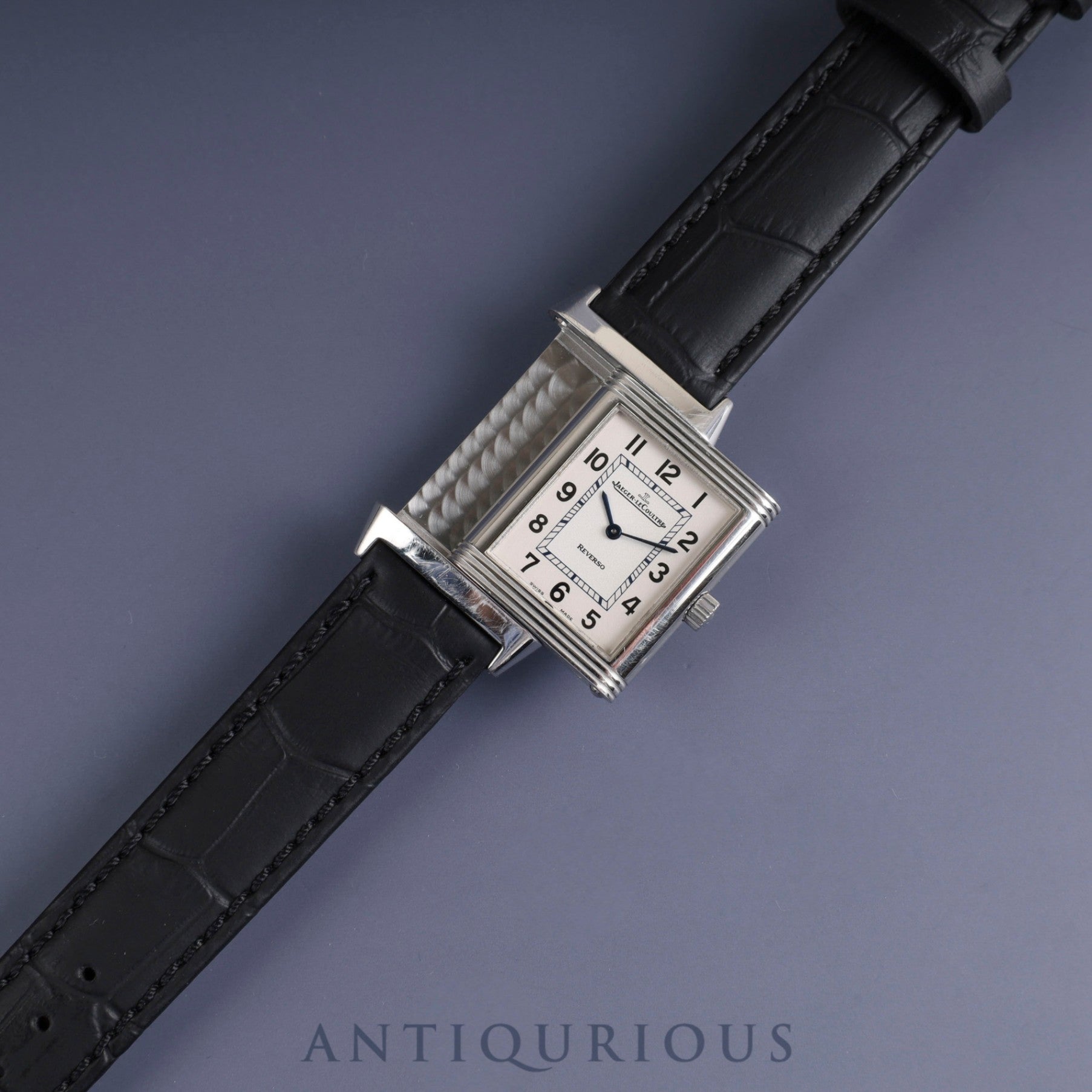 ジャガー・ルクルト レベルソ クラシック Q2508412 / 252.8.86 SS 手巻き Cal.846/1 SS 革 純正バックル(SS) シルバーアラビア文字盤(裏彫りあり)冊子 保証書(2011年) オーバーホール済み