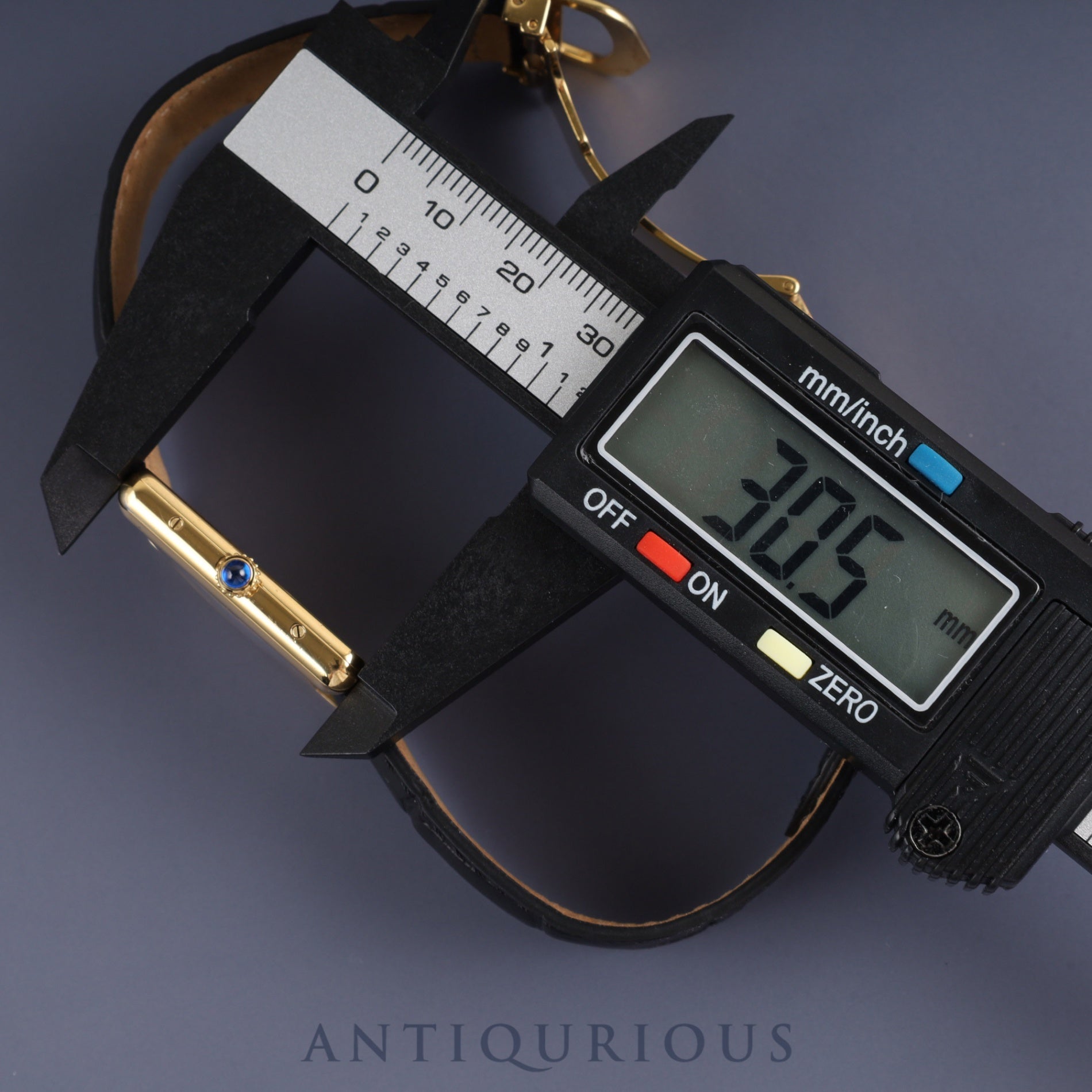 カルティエ マストタンク LM 1615 クォーツ Cal.90 SV925 革 純正Dバックル(GP) オパラン文字盤 オーバーホール済み