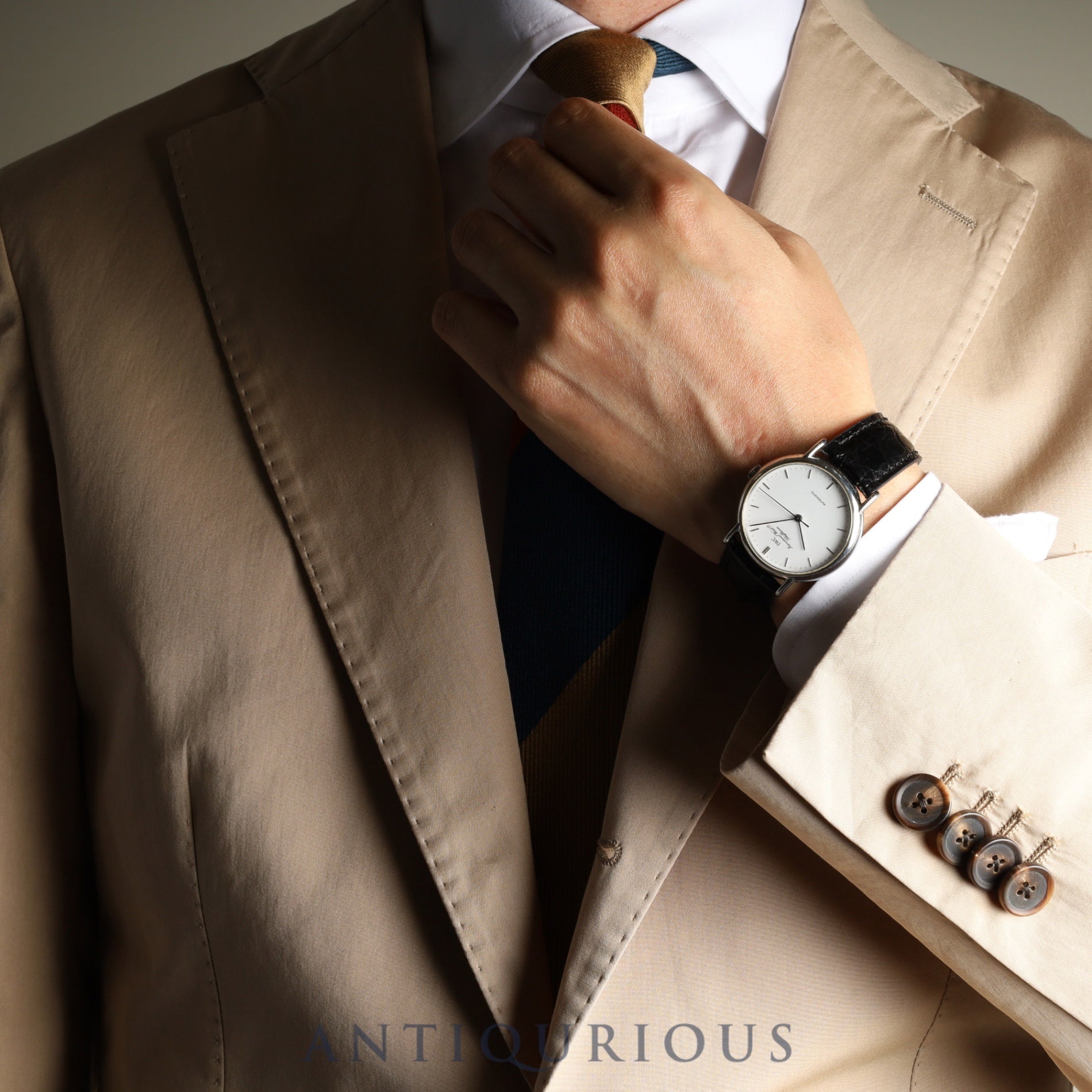 IWC Portofino IW351403 Automatic Cal.37521 SS Leather Genuine Buckle (SS) White Dial Overhauled IWC