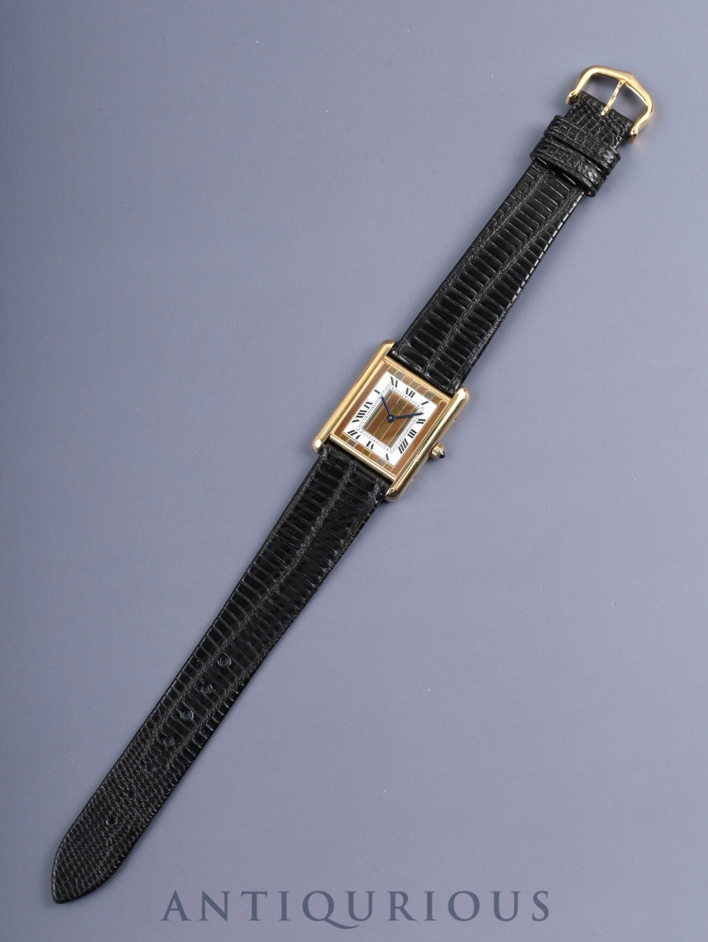 カルティエ マストタンク LM 6 81006 クォーツ SV925 革 純正ピンバックル(GP)フロントトリニティ文字盤(SWISS表記)箱 冊子 保証書(1995年)カルティエブティックにてコンプリートサービス済み