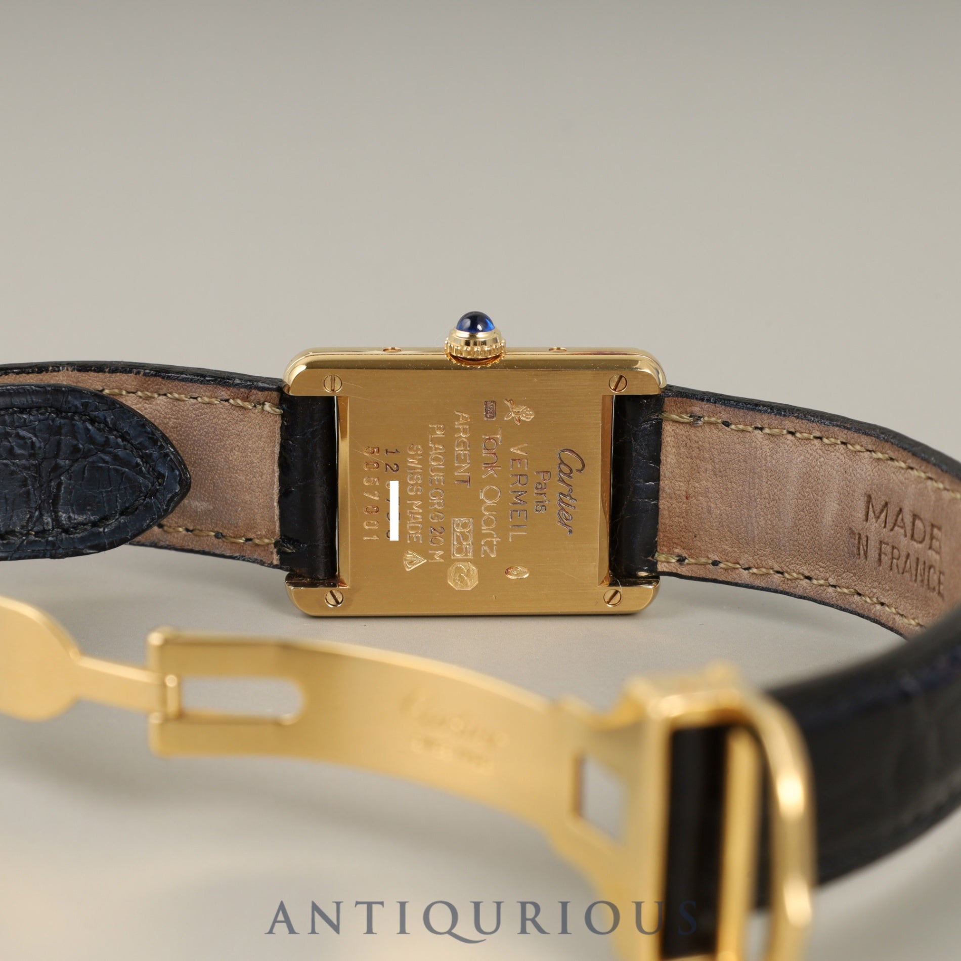 カルティエ マストタンク SM W1006354 / 5057001 クォーツ Cal.057 SV925 純正革ベルト 純正Dバックル(GP) サイドトリニティ文字盤 保証書(1993年) 箱 オーバーホール済み