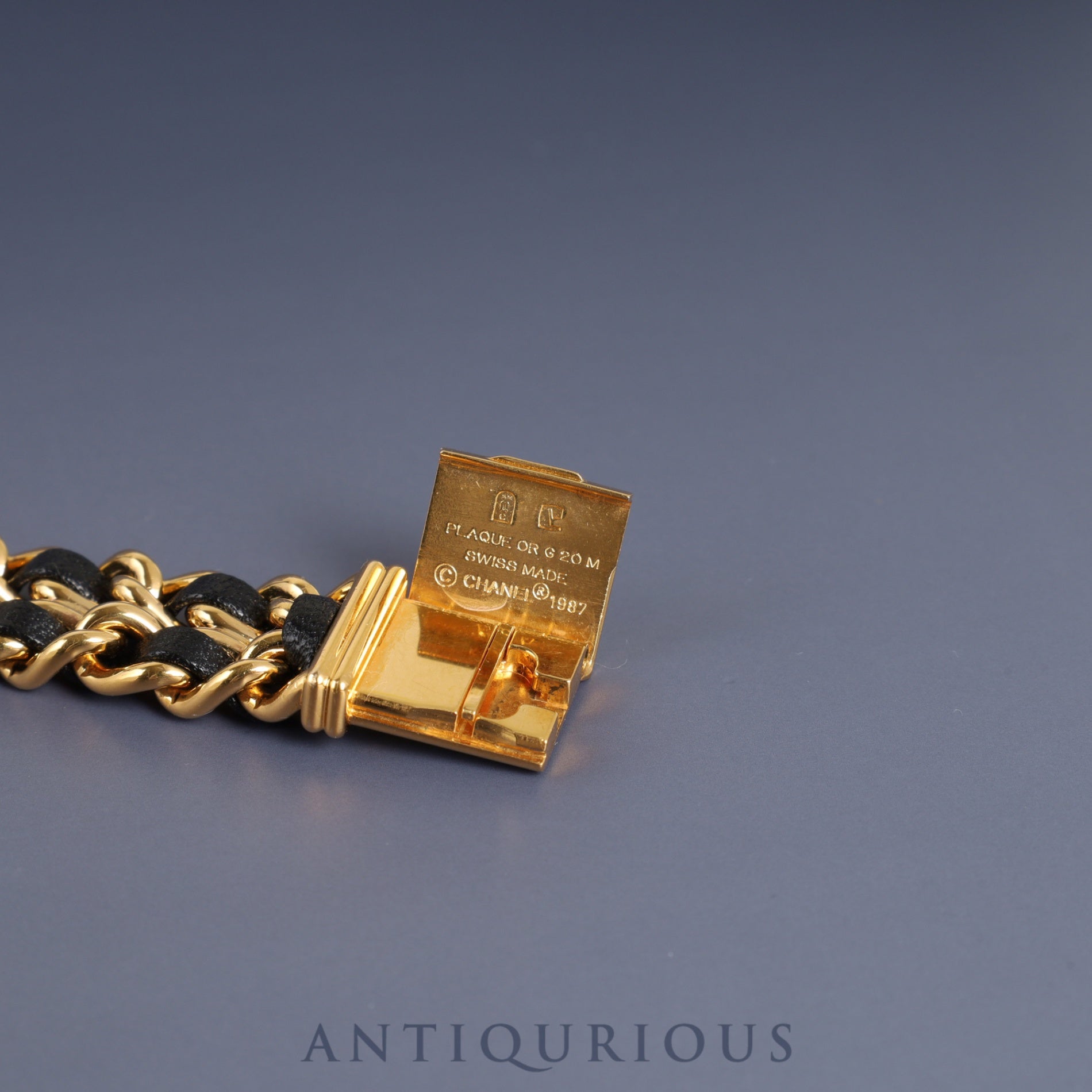 Chanel Premiere L H0001 Quartz Cal.976.001 GP GP/Leather Black Dial Overhauled