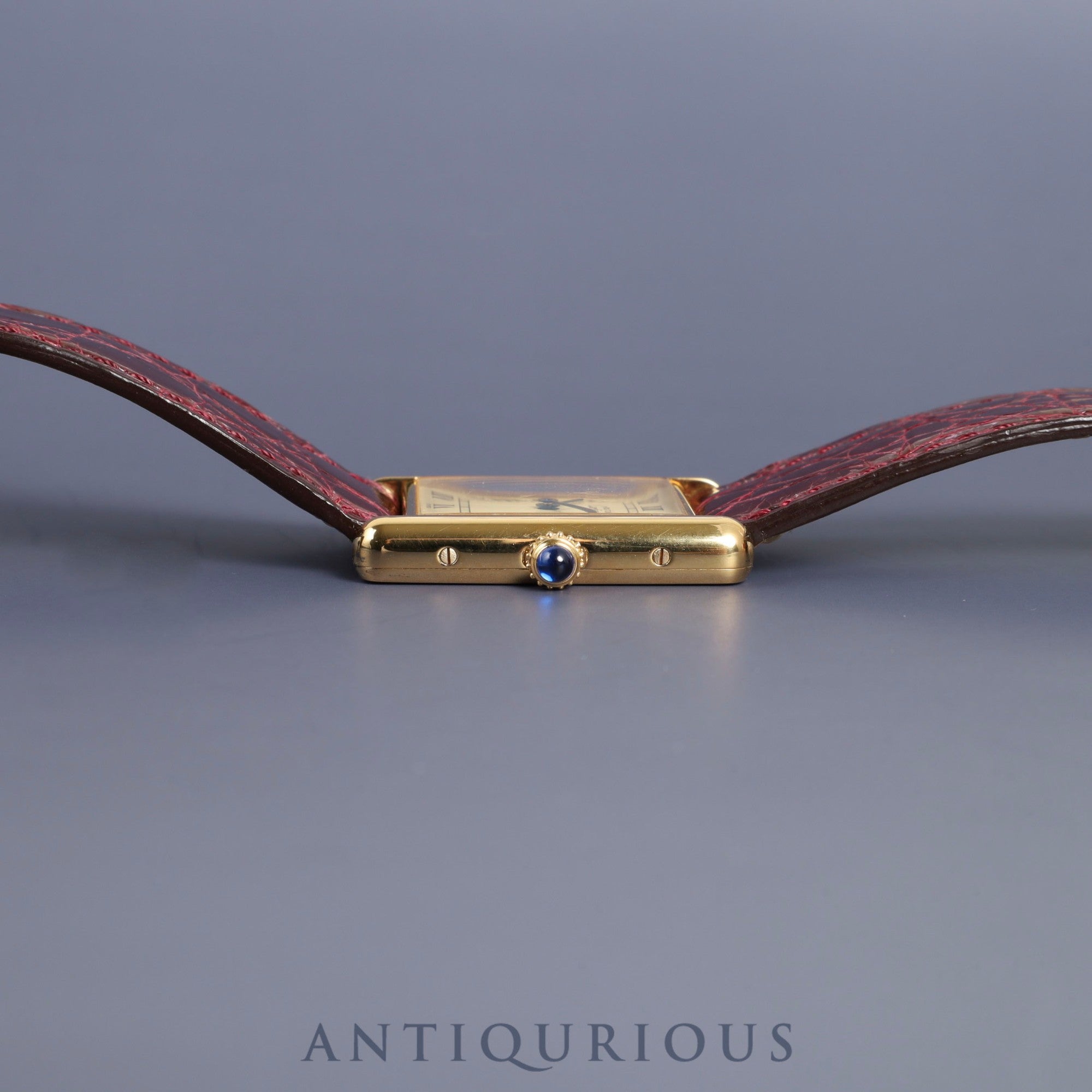 Cartier Must Tank LM 590005 Quartz Cal.90 SV925 Genuine leather strap Genuine buckle (GP) Ivory Roman dial Box Overhauled