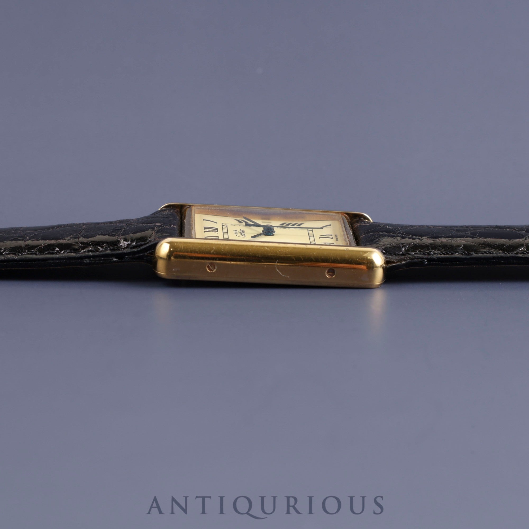 Cartier Must Tank GM (XL) W1017454 / 2413 Quartz Cal.687 925 Leather Ivory Roman Dial Circa 1990-2004 Box Overhauled